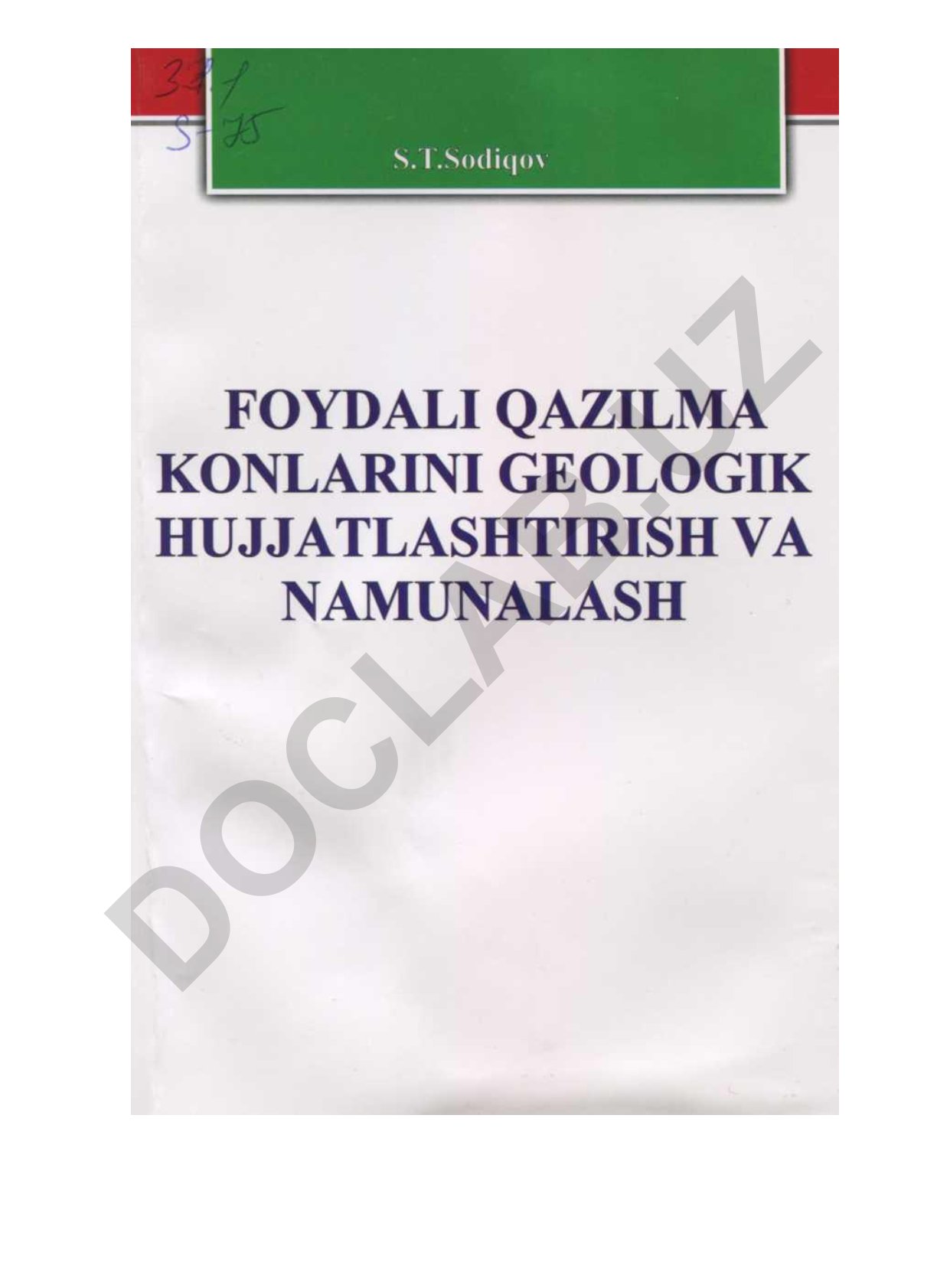 Foydali qazilma konlarini geologik hujjatlashtirish va namunalash