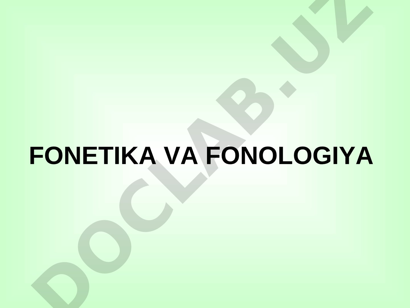 Fonetika va fonologiya
