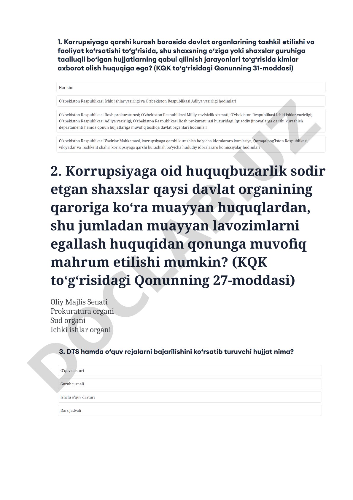 Korrupsiyaga oid huquqbuzarlik va pedagogik muloqot bosqichlari