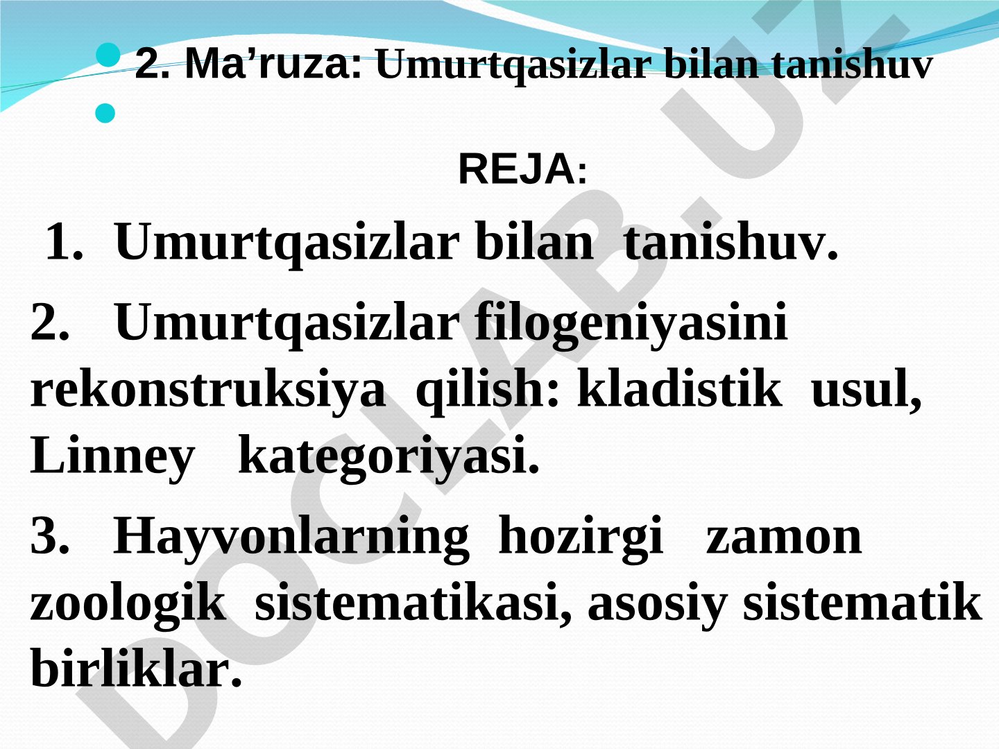 Umurtqasizlar bilan tanishuv