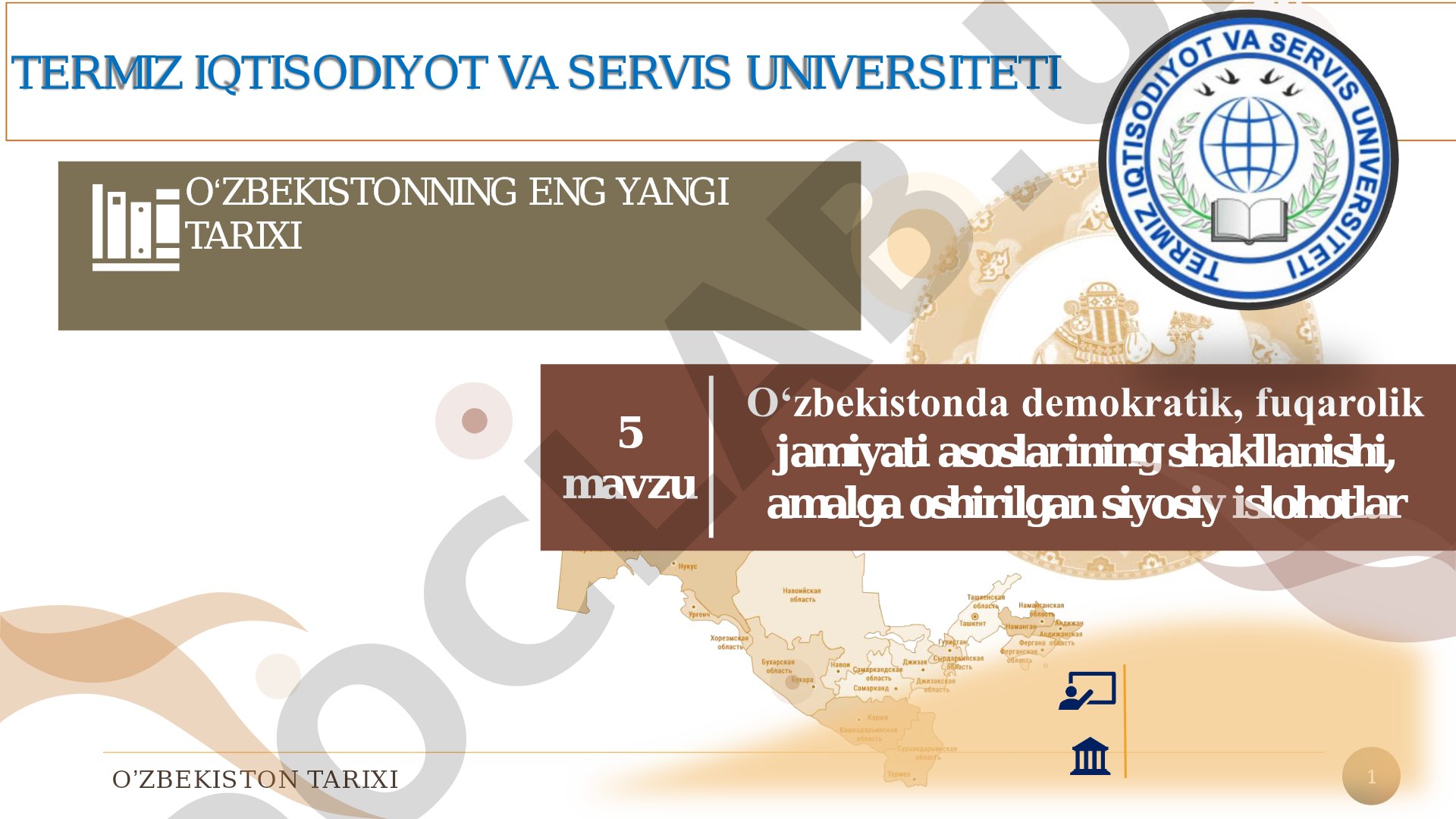 O'zbekistonda demokratik, fuqarolik jamiyati asoslarining shakllanishi