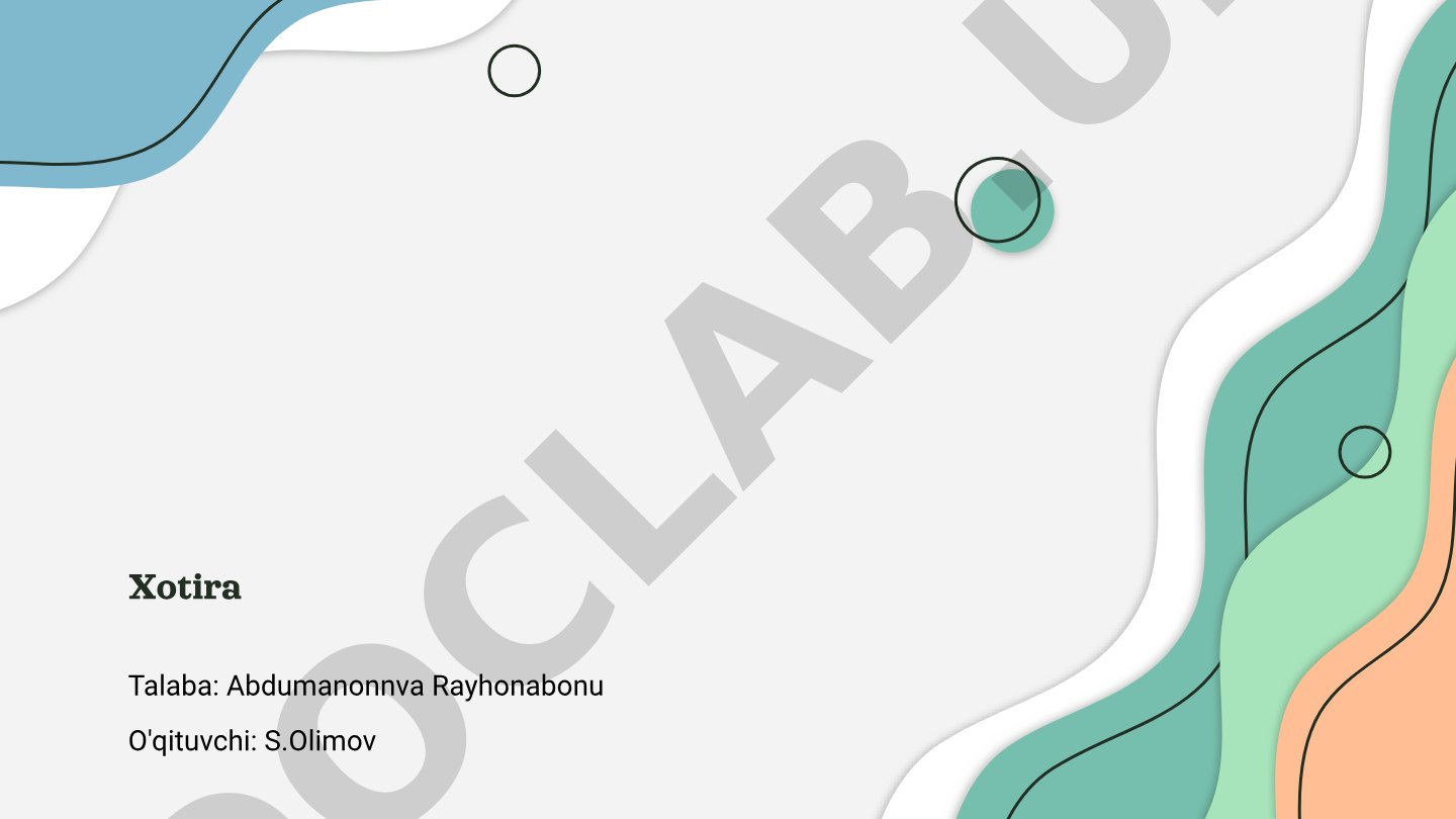 Xotira turlari va rivojlantirish usullari