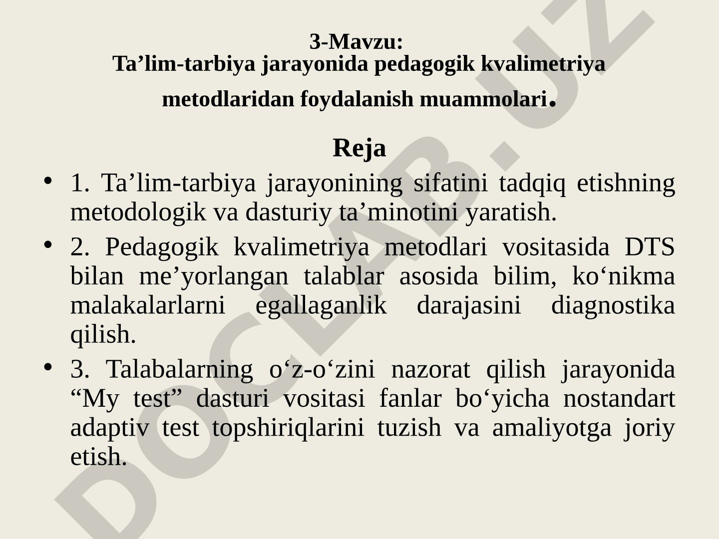 Ta’lim-tarbiya jarayonida pedagogik kvalimetriya metodlaridan foydalanish muammolari