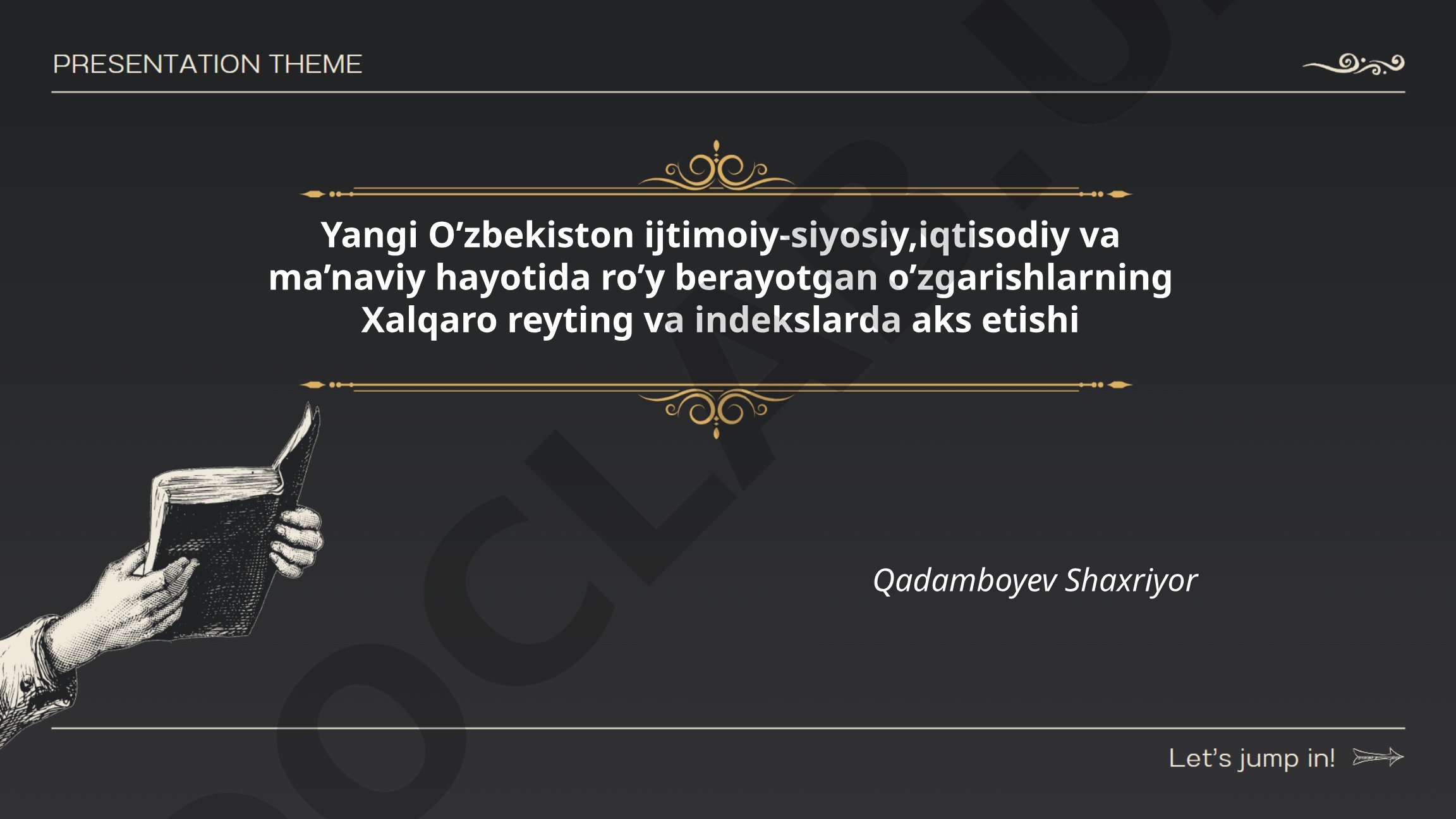 Yangi O’zbekiston ijtimoiy-siyosiy,iqtisodiy va ma’naviy hayotida ro’y berayotgan o’zgarishlarning Xalqaro reyting va indekslarda aks etishi