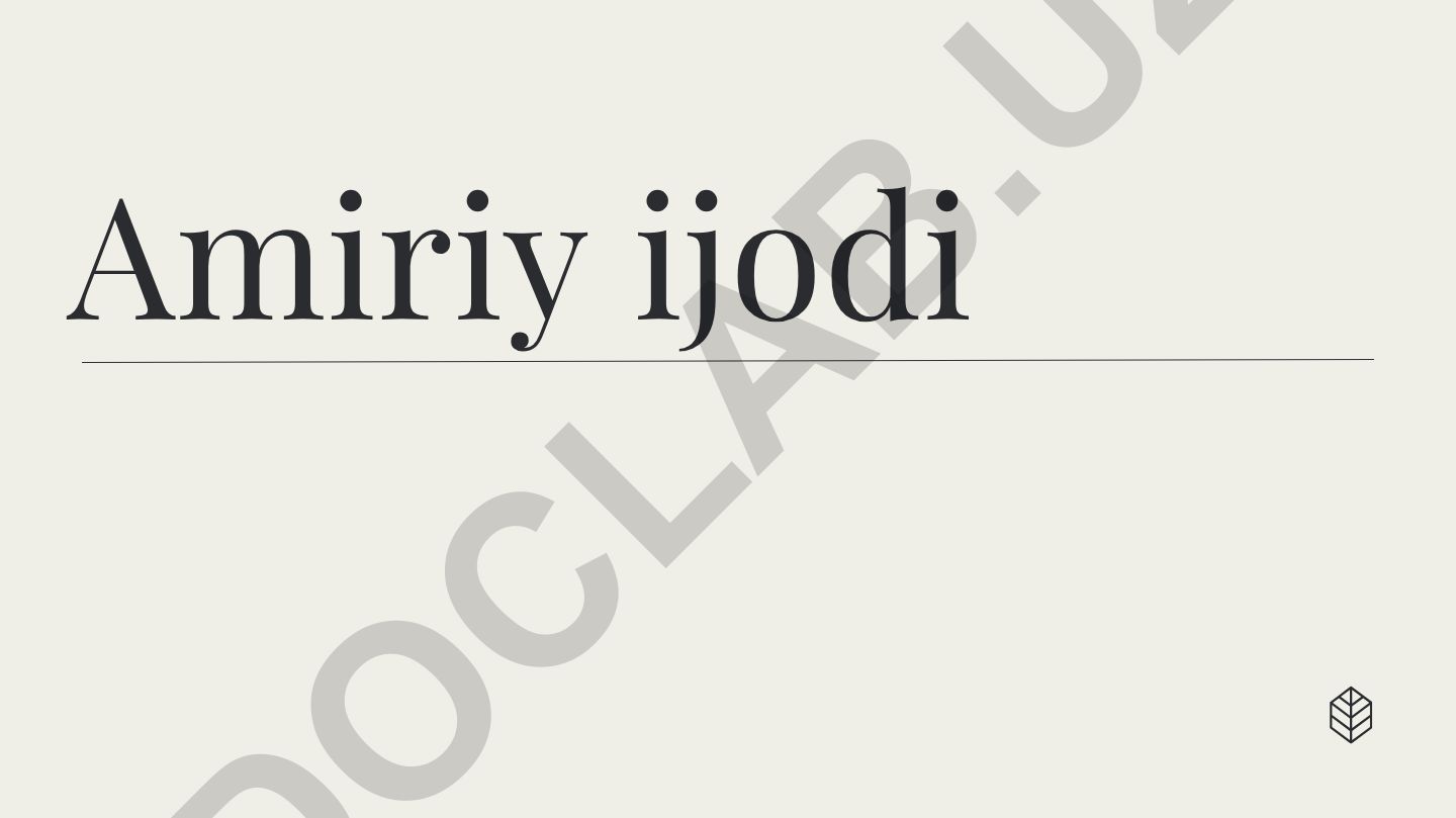 Amiriy ijodiy she'rlar to'plami