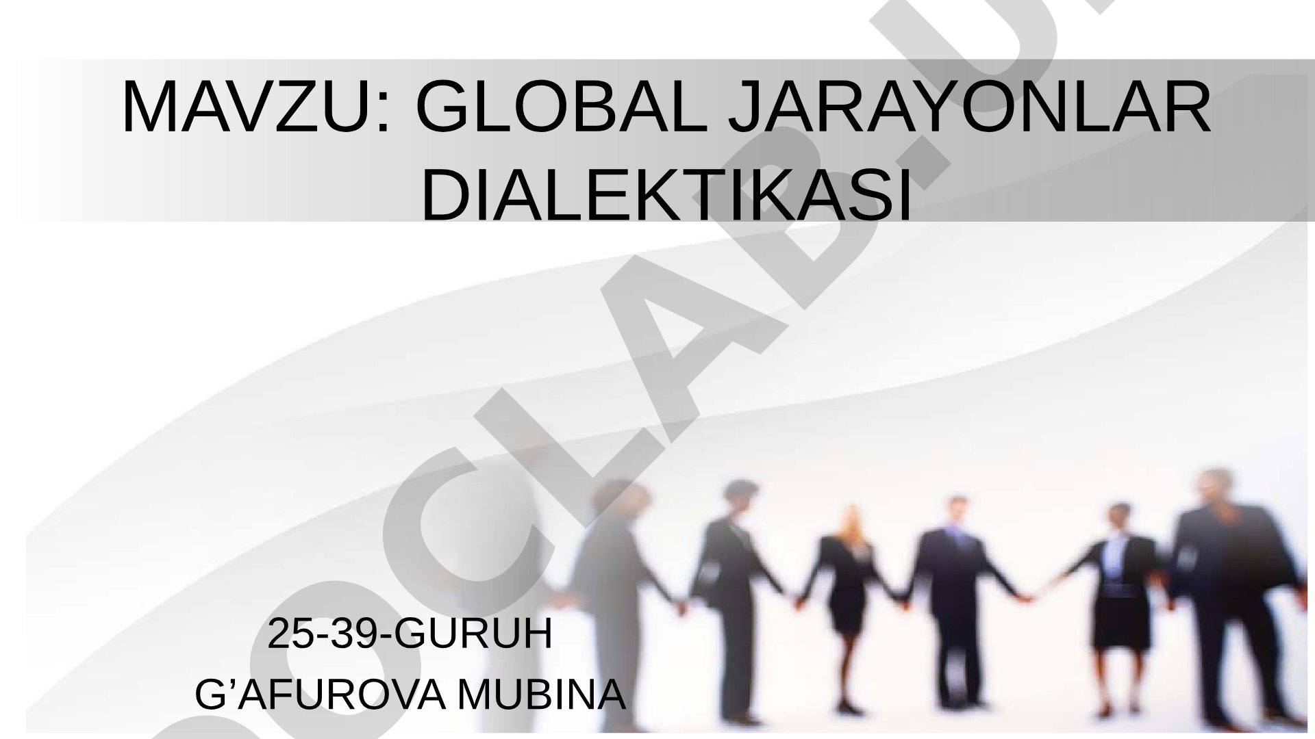 Global jarayonlar dialektikasi