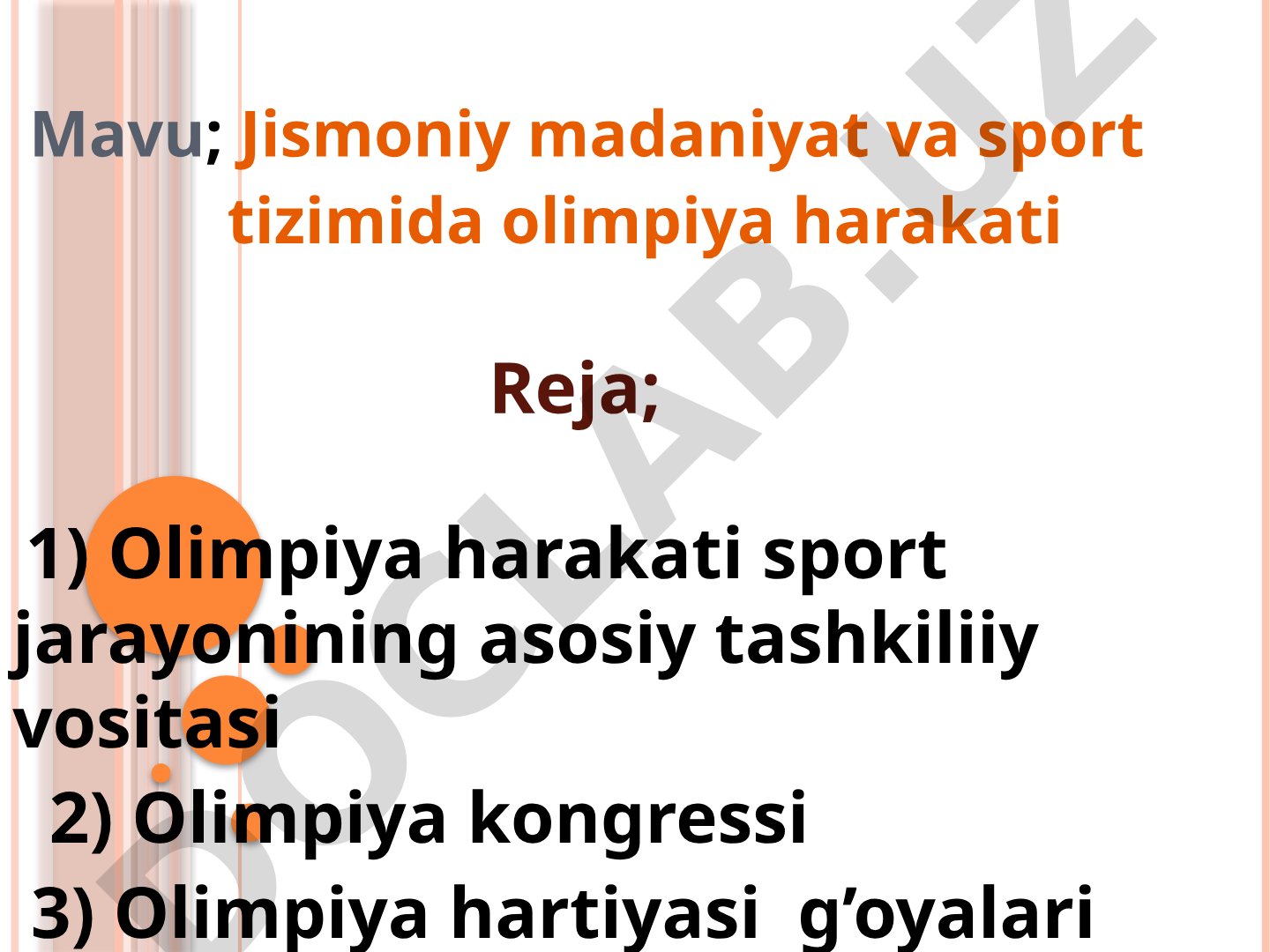 Jismoniy madaniyat va sport tizimida olimpiya harakati