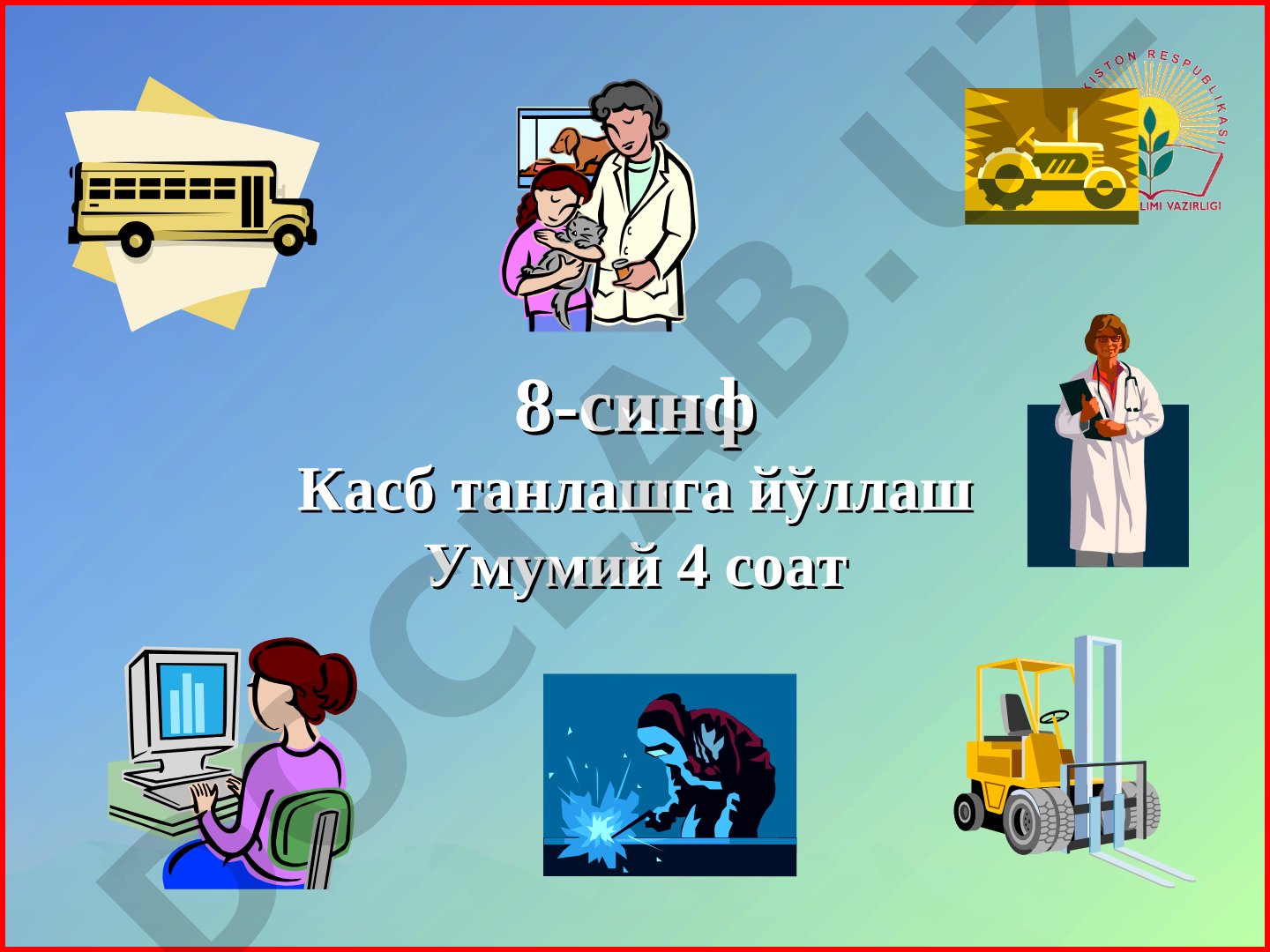 Касб танлашга йўллаш: Касблар таснифи