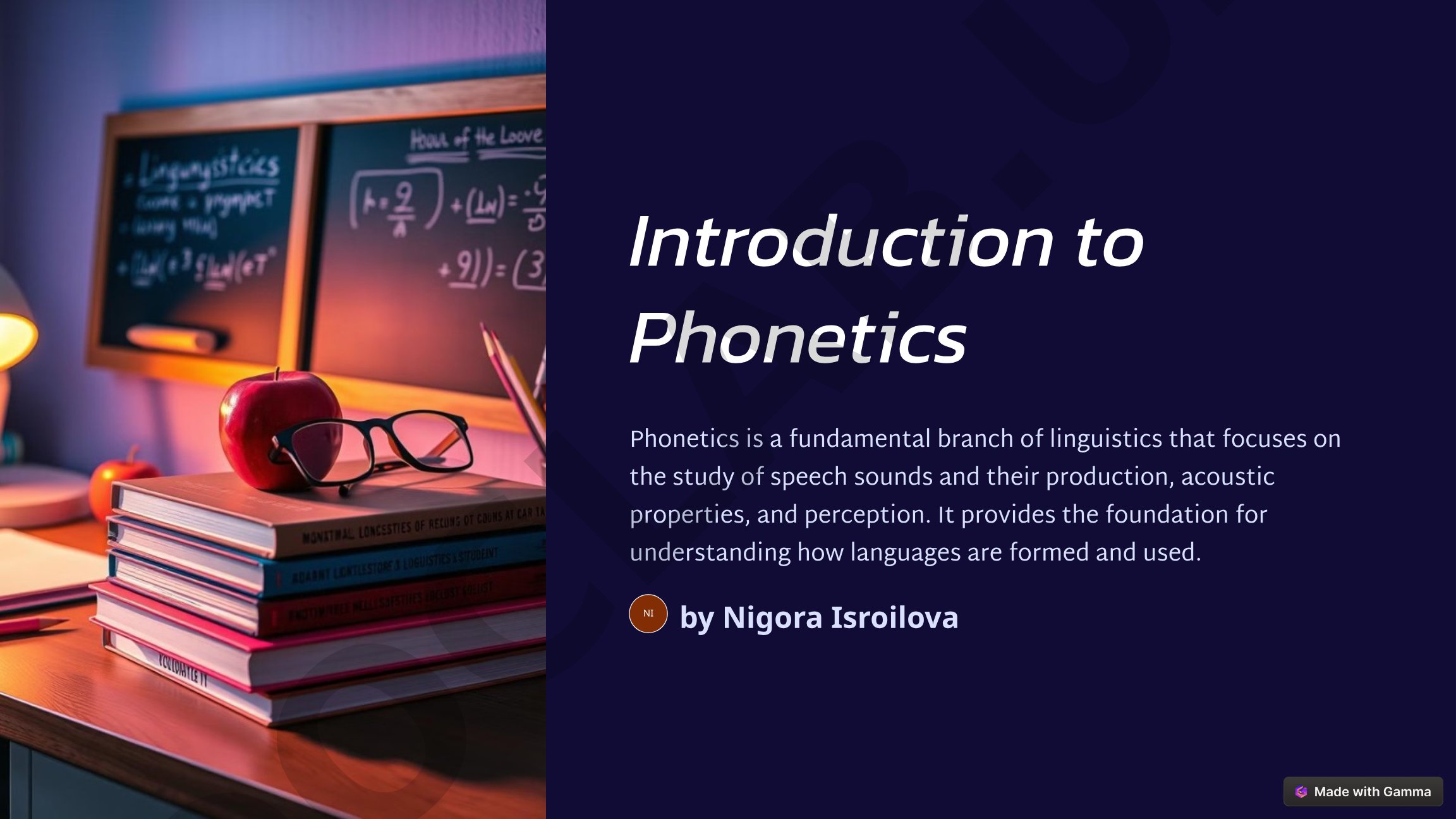 Overview of phonetics, including articulatory, acoustic, and auditory phonetics