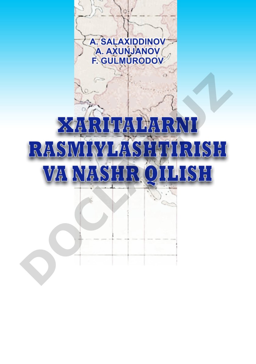 Xaritalarni rasmiylashtirish va nashrga tayyorlash