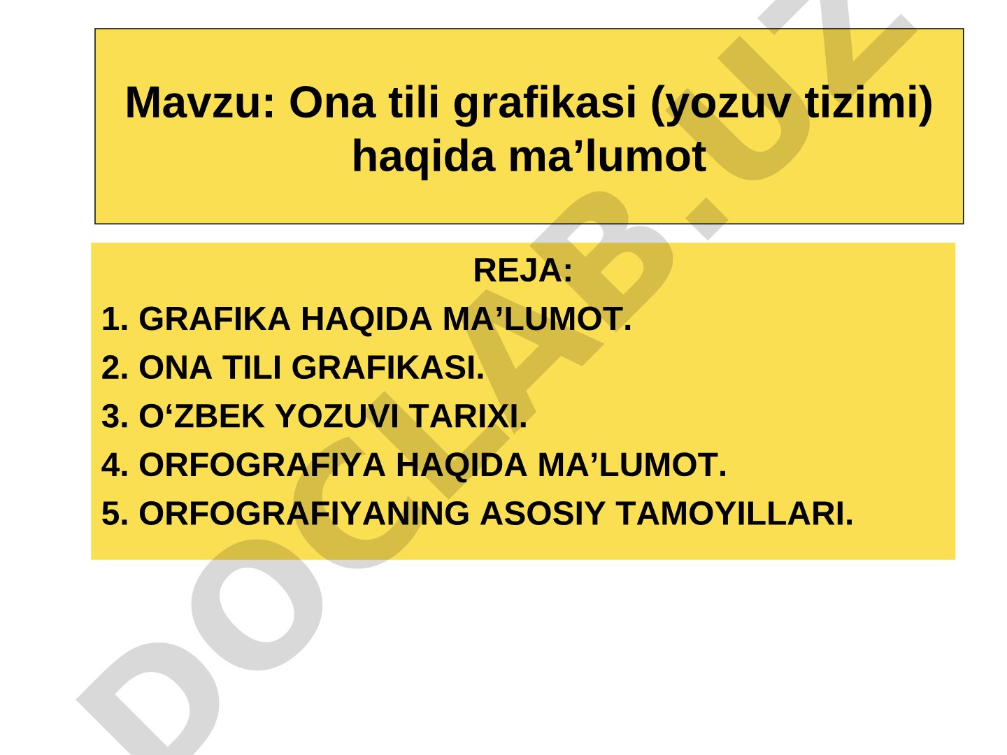 Ona tili grafikasi (yozuv tizimi) haqida ma’lumot