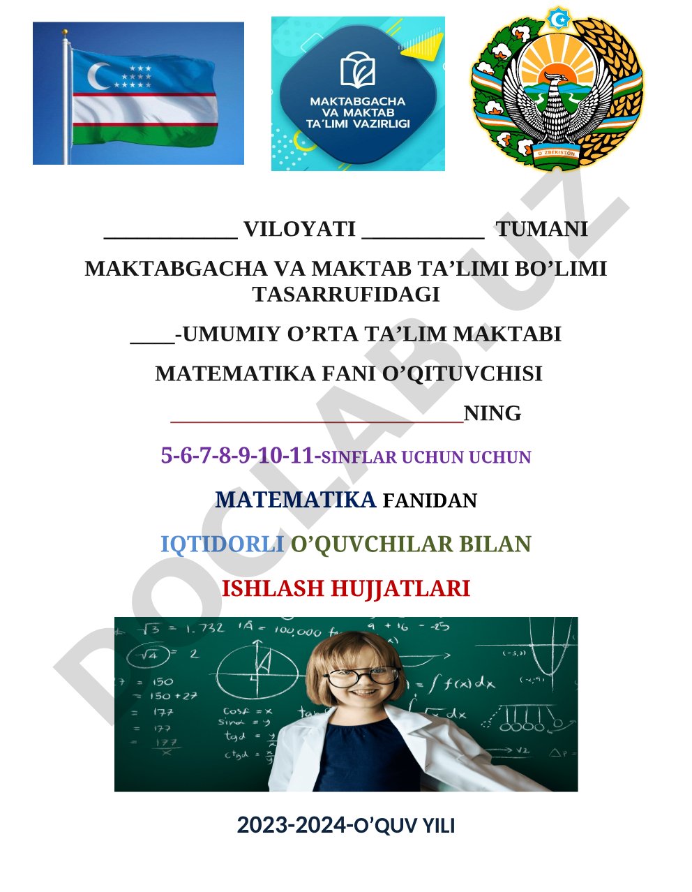 Matematika fanidan iqtidorli o'quvchilar bilan ishlash