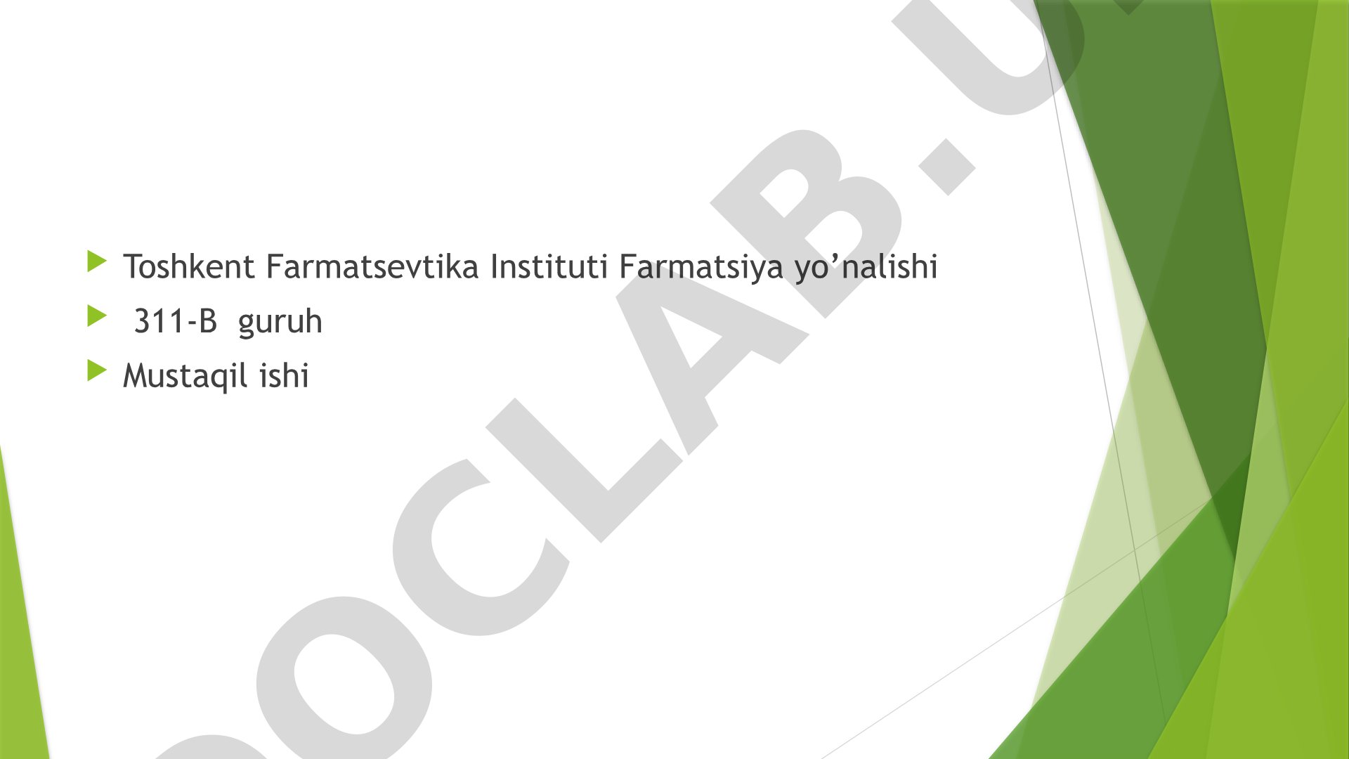 Atseklovir dori moddasining tahlili