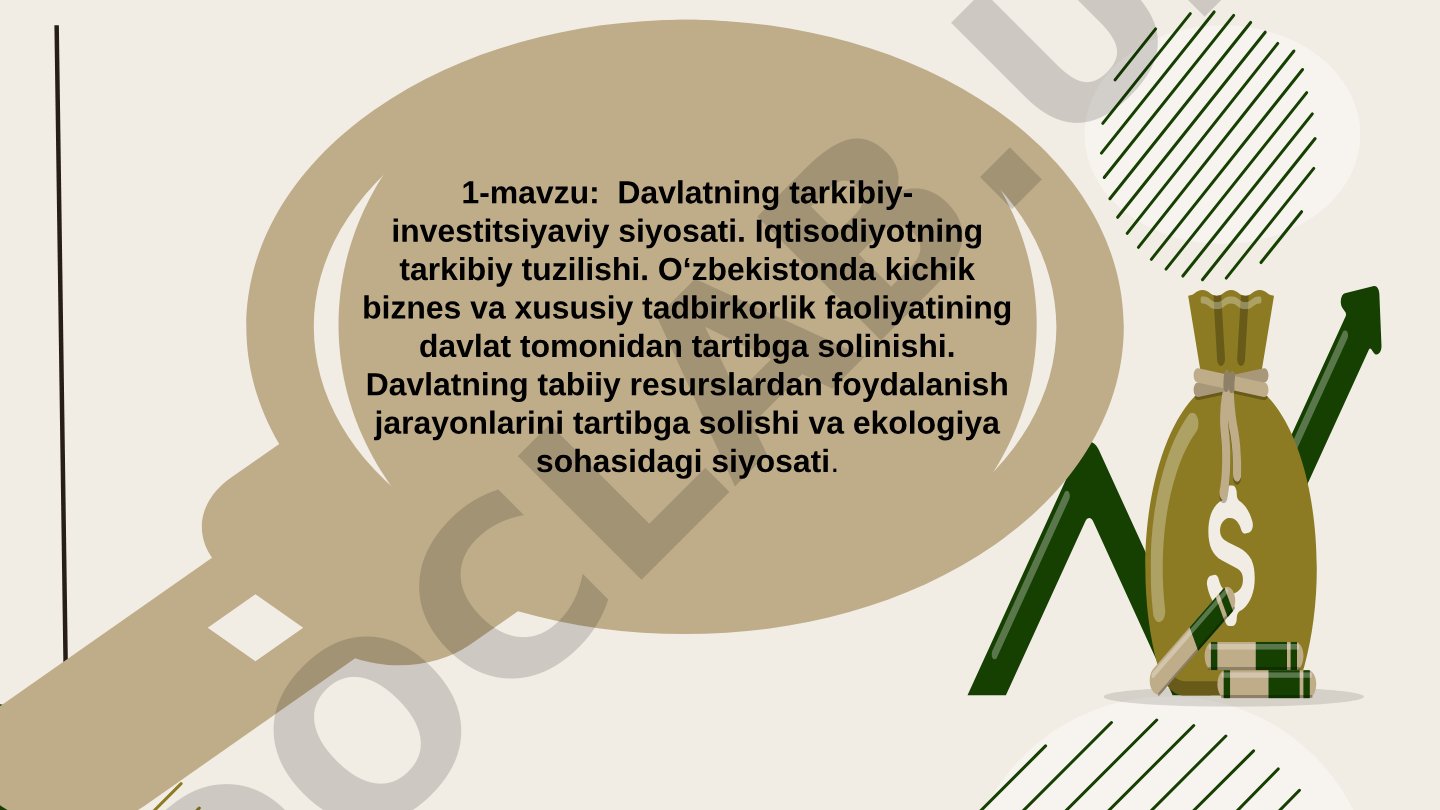 Davlatning tarkibiy-investitsiyaviy siyosati