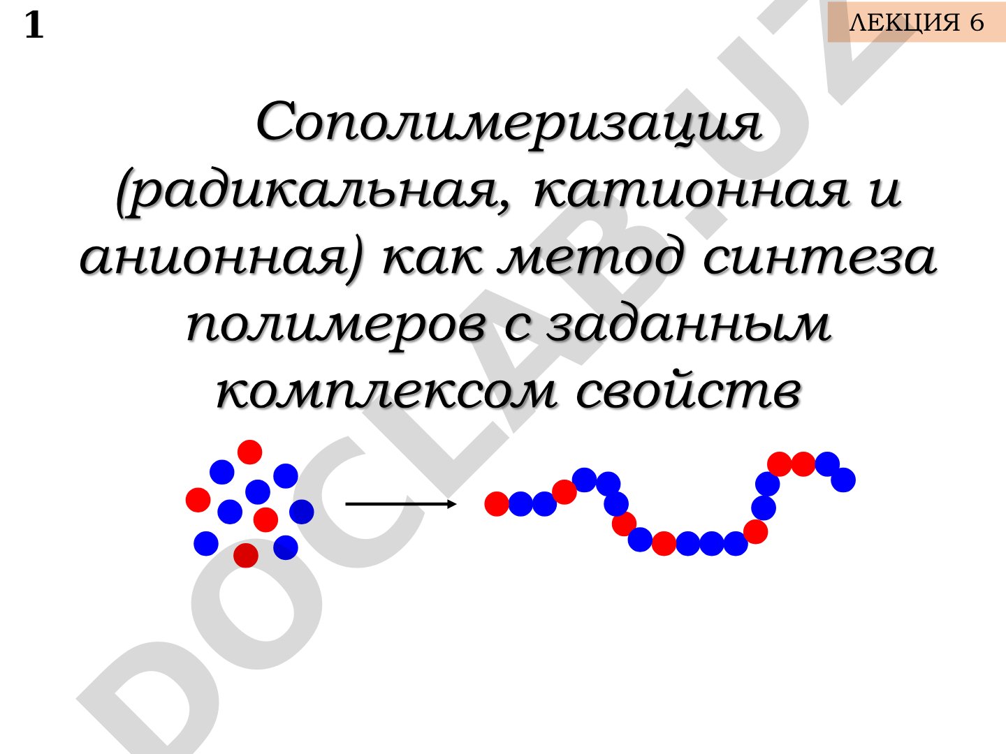 Сополимеризация (радикальная, катионная и анионная) как метод синтеза полимеров с заданным комплексом свойств
