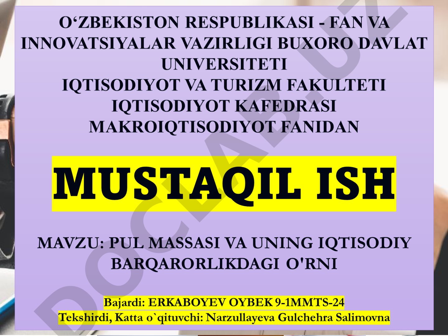 Pulning mohiyati va vazifalari, pul muomalasi qonuni