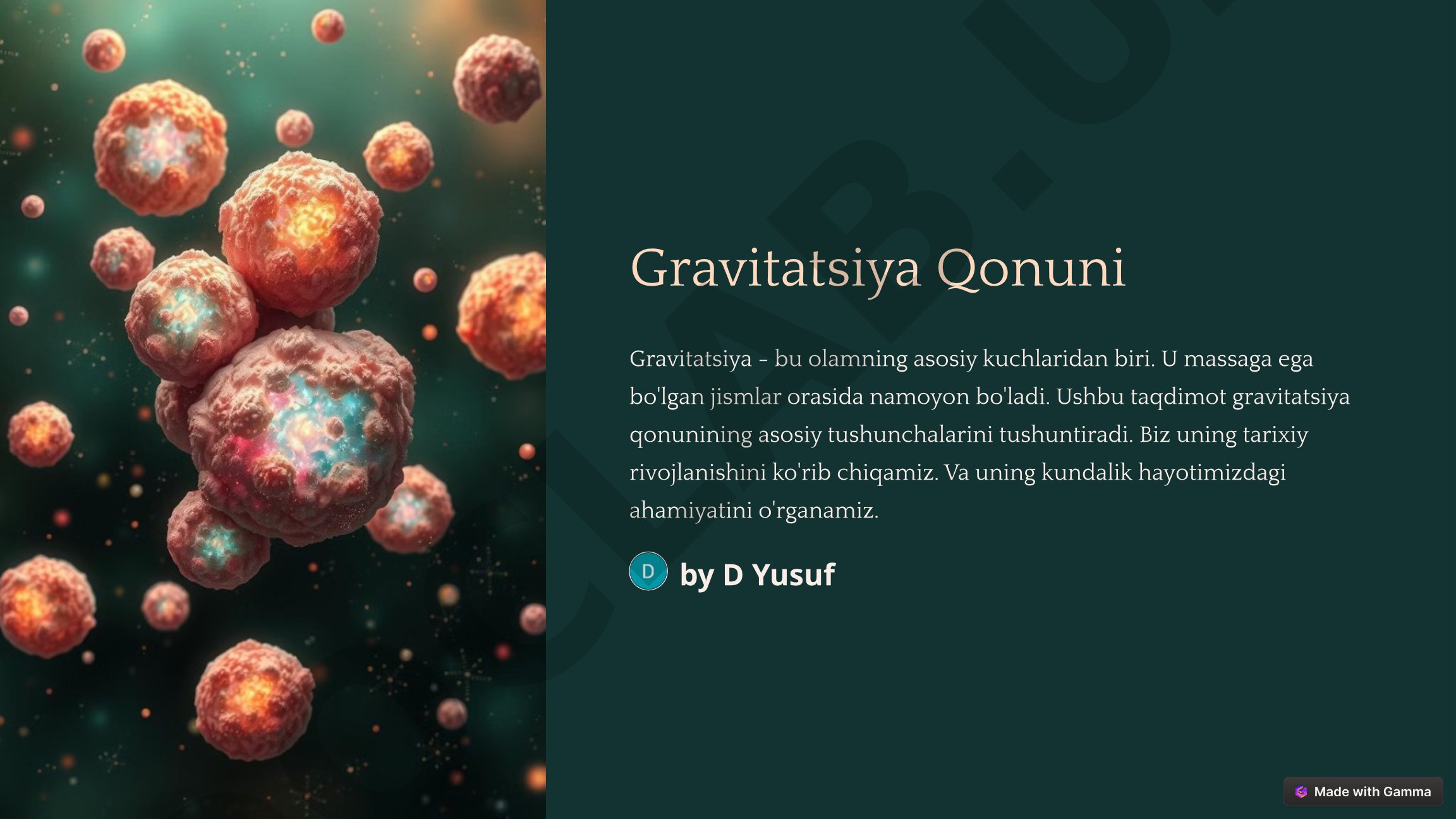 Gravitatsiya Qonuni