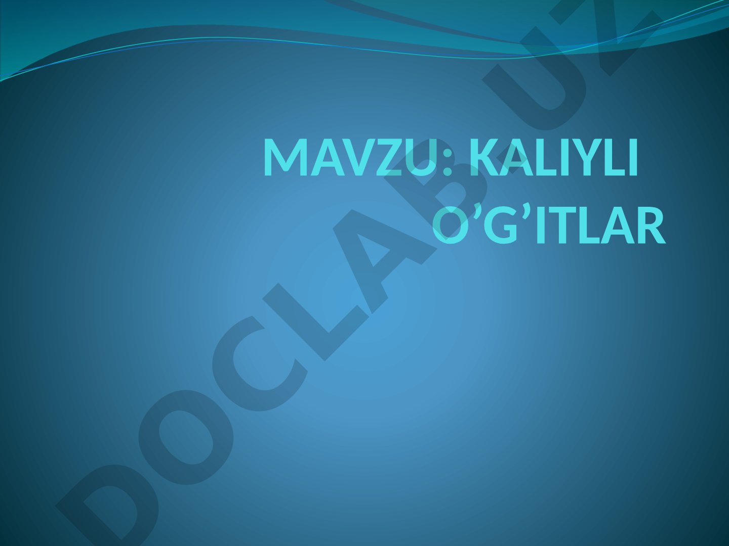 Kaliyli o'g'itlar