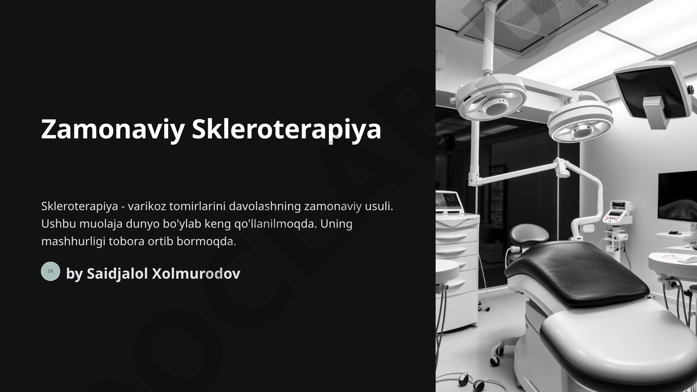 Zamonaviy Skleroterapiya