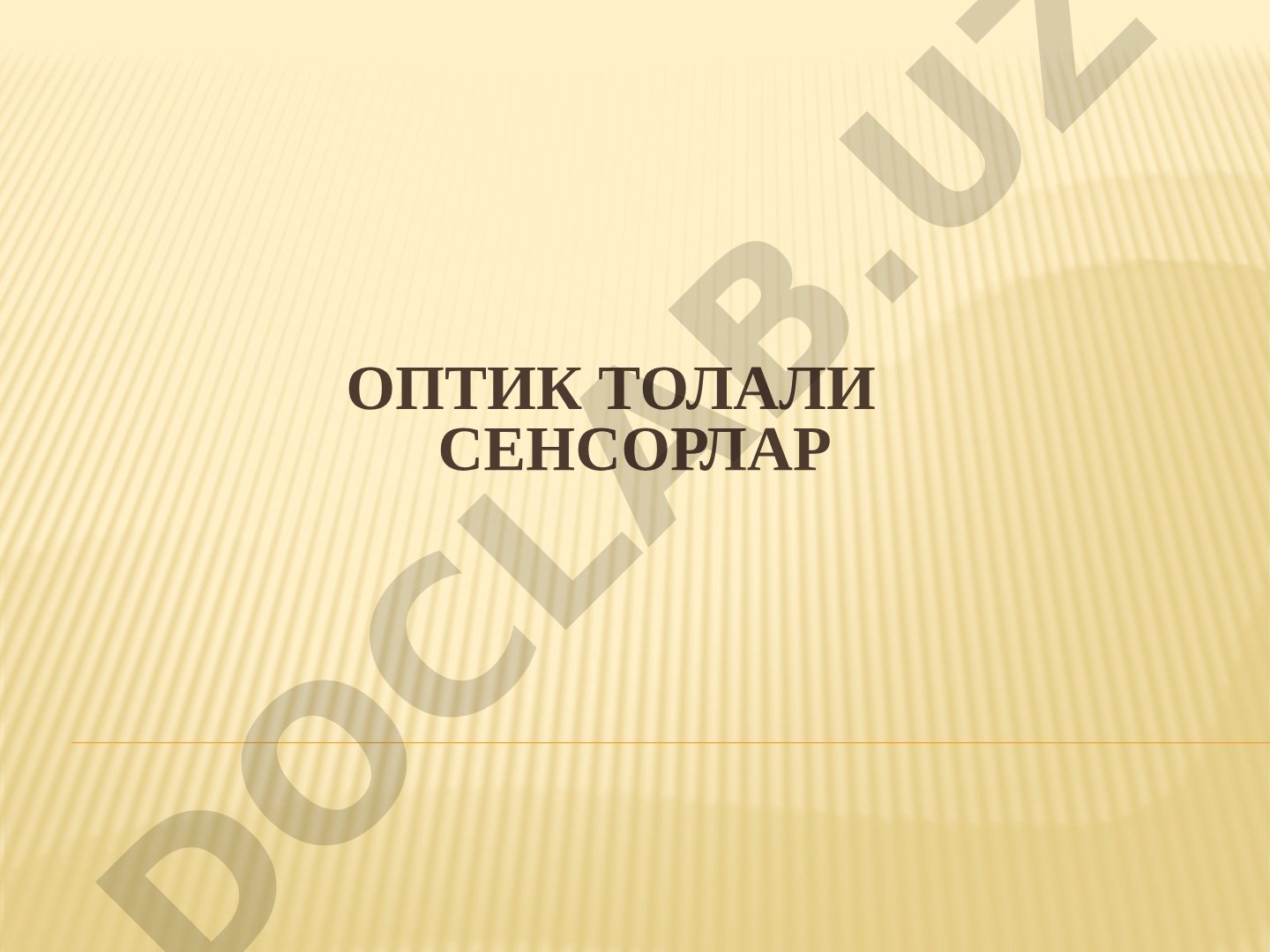 Optik tolali sensorlar va kimyoviy sensorlar