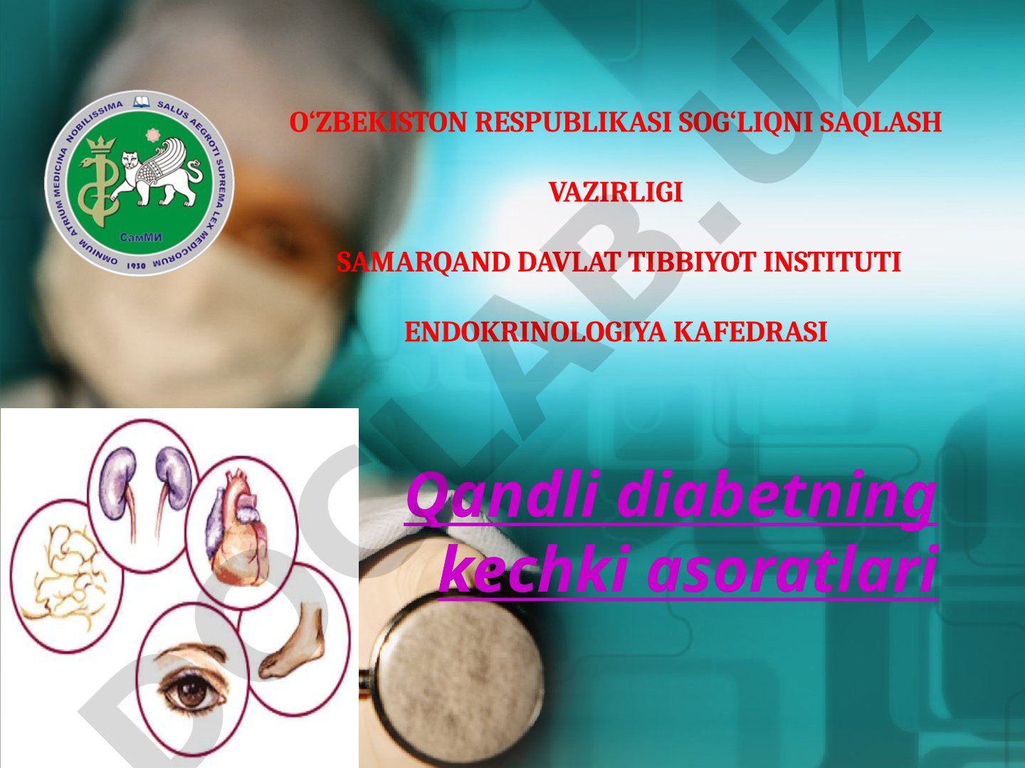 Qandli diabetning kechki asoratlari