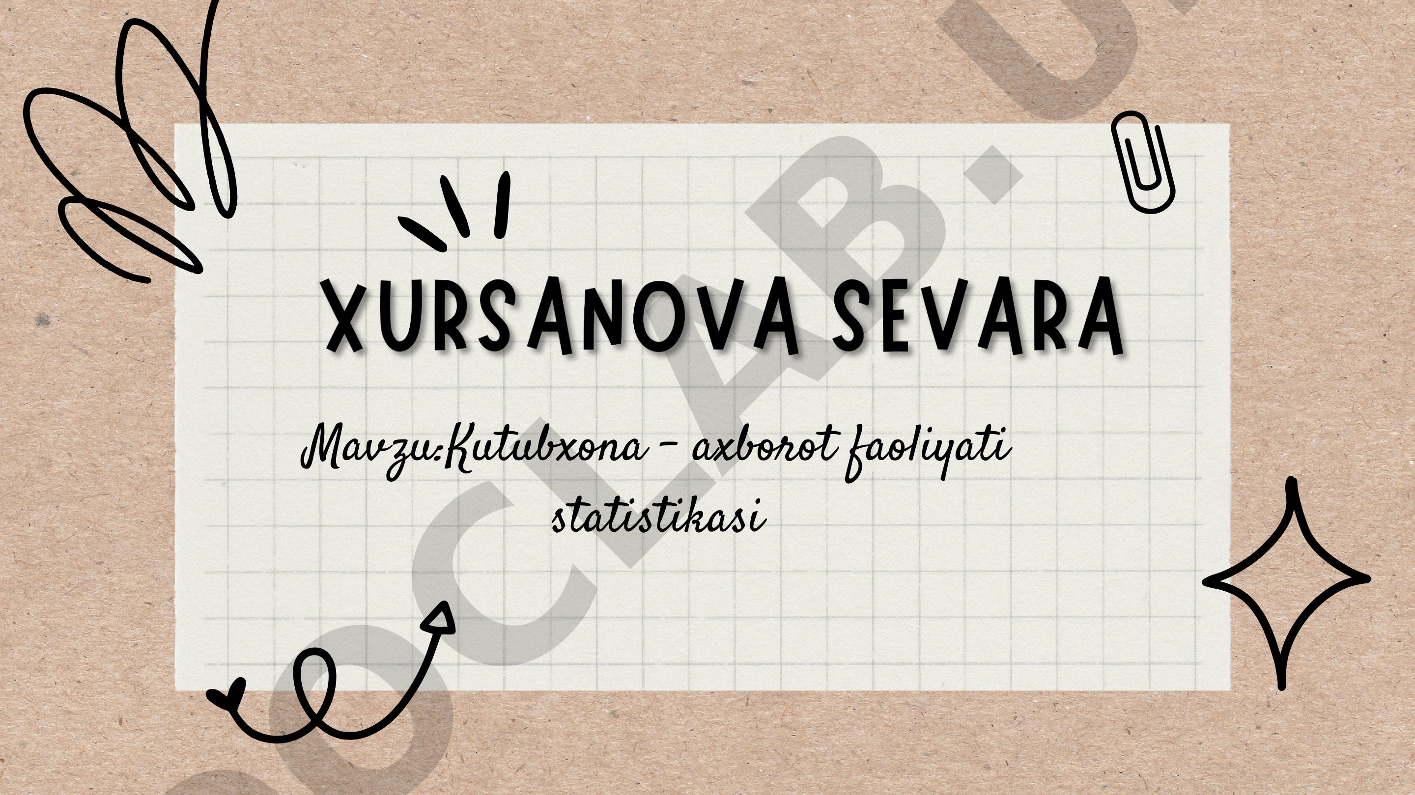 Kutubxona – axborot faoliyati statistikasi