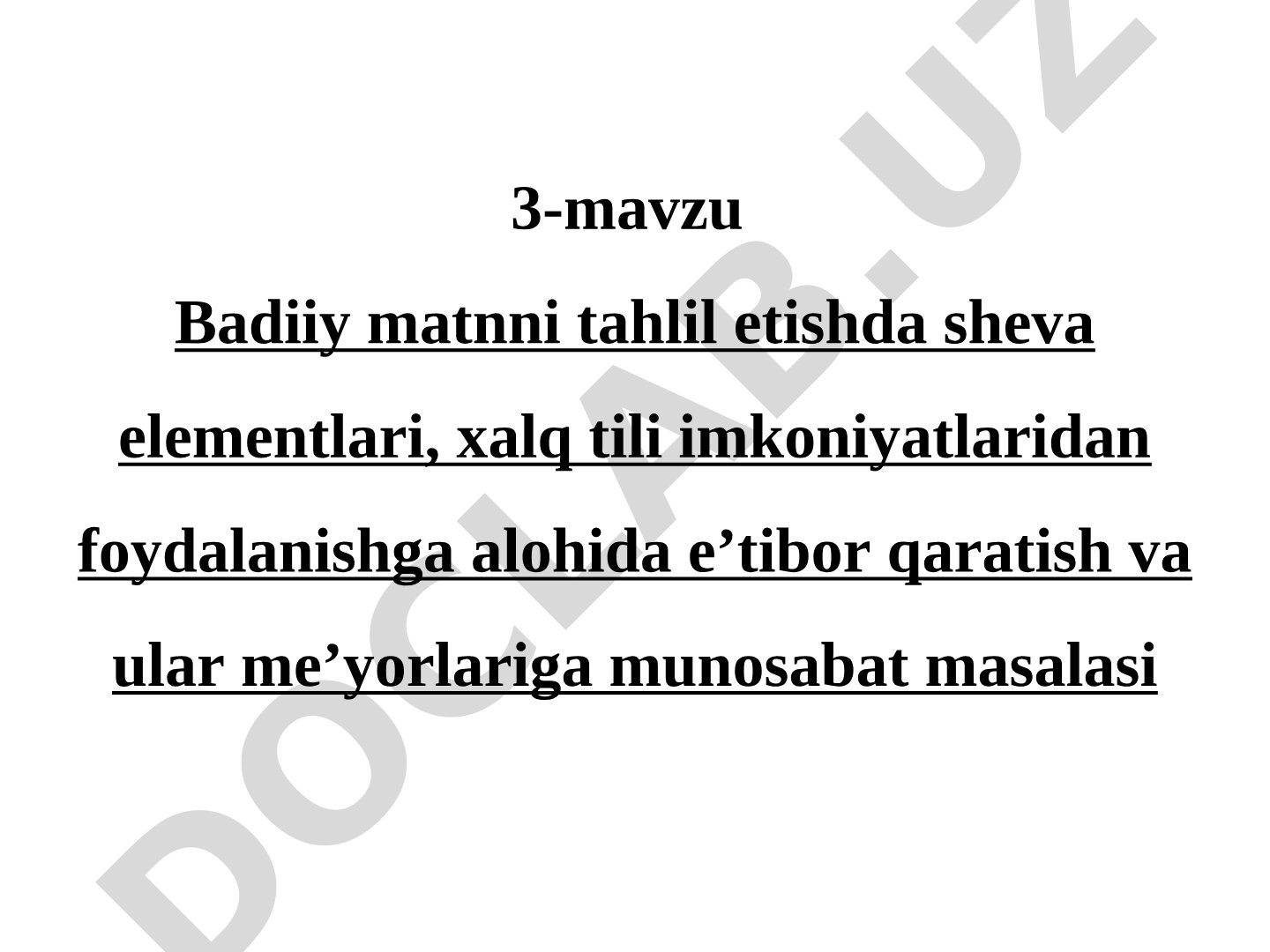 Badiiy matnni tahlil etishda sheva elementlari, xalq tili imkoniyatlaridan foydalanish