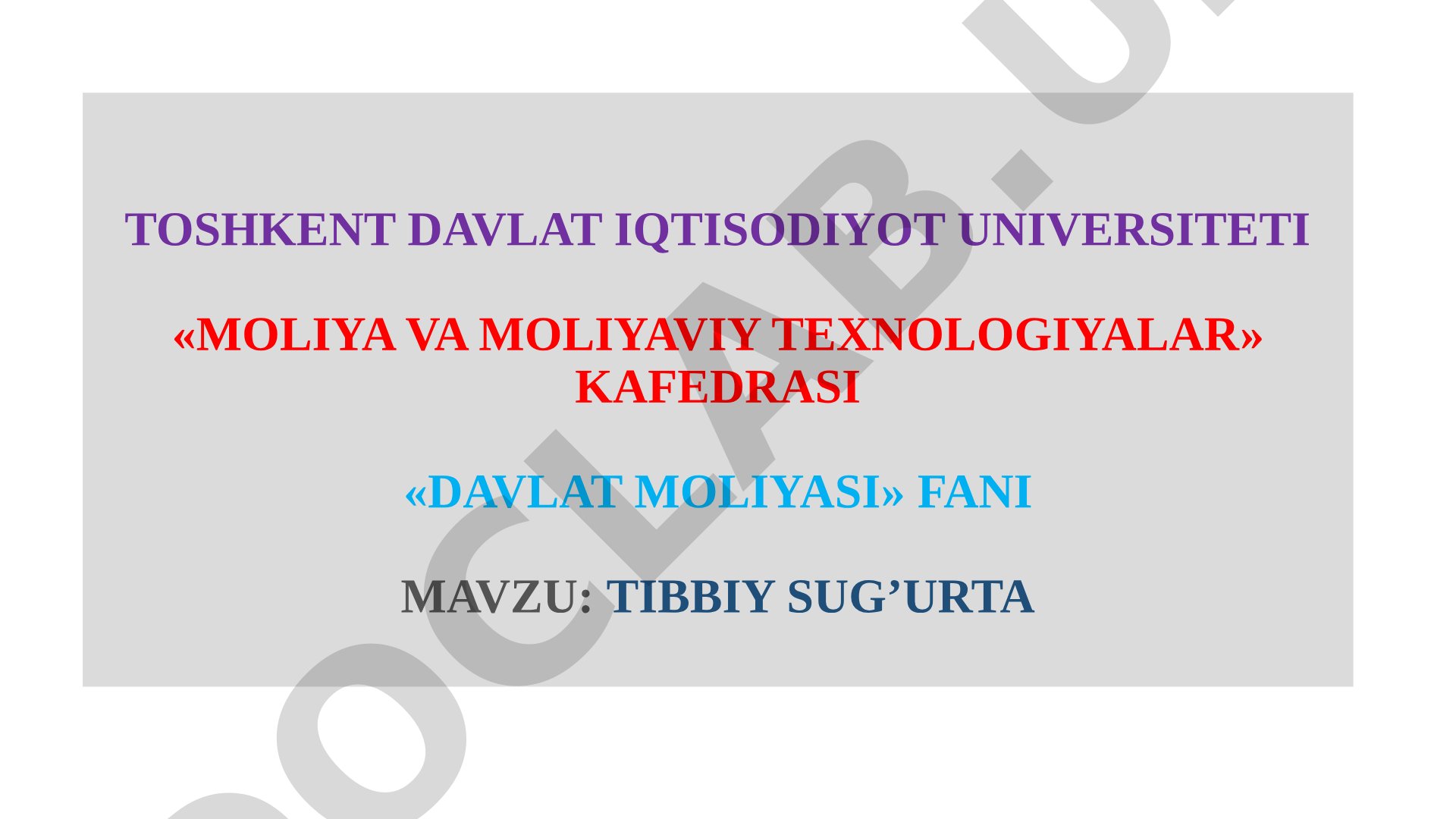 Tibbiy sug‘urta