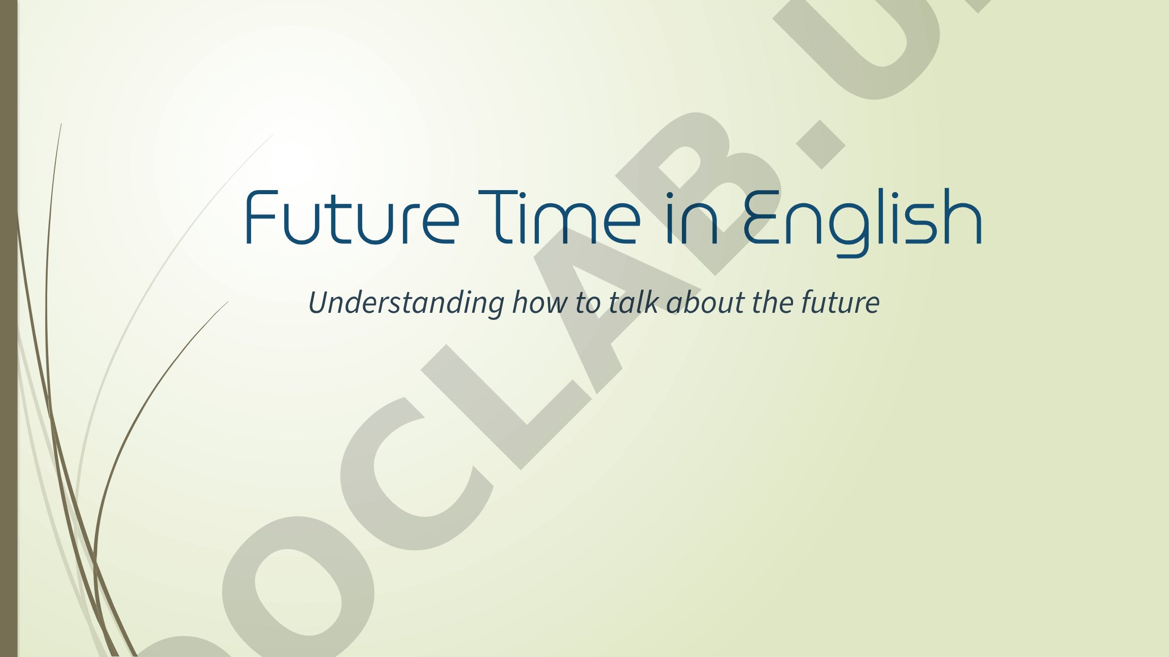 Future Time in English