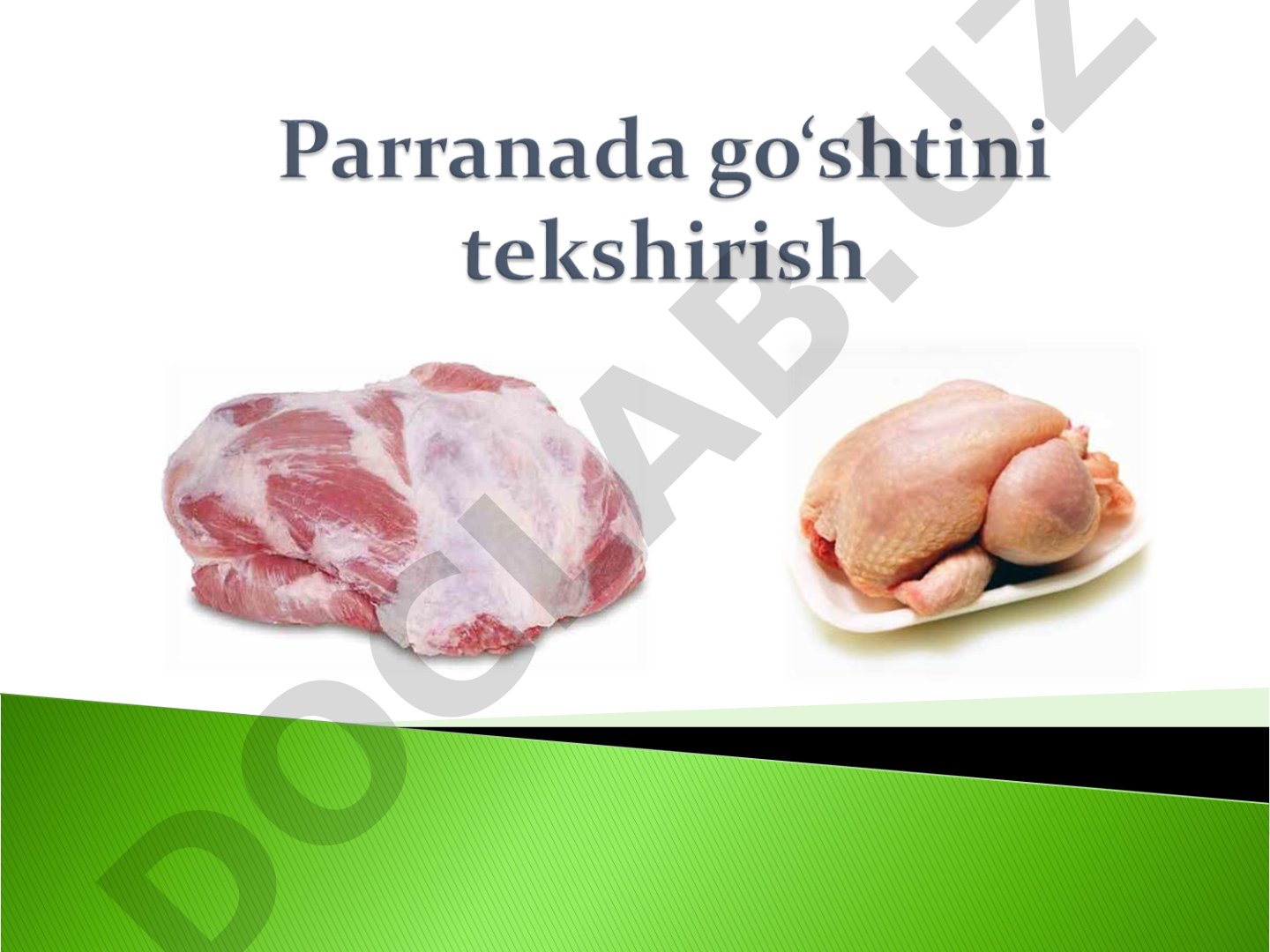 Parranda go‘shtini laboratoriyada tekshirish
