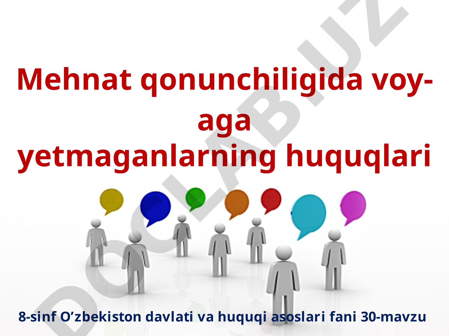 Mehnat qonunchiligida voyaga yetmaganlarning huquqlari