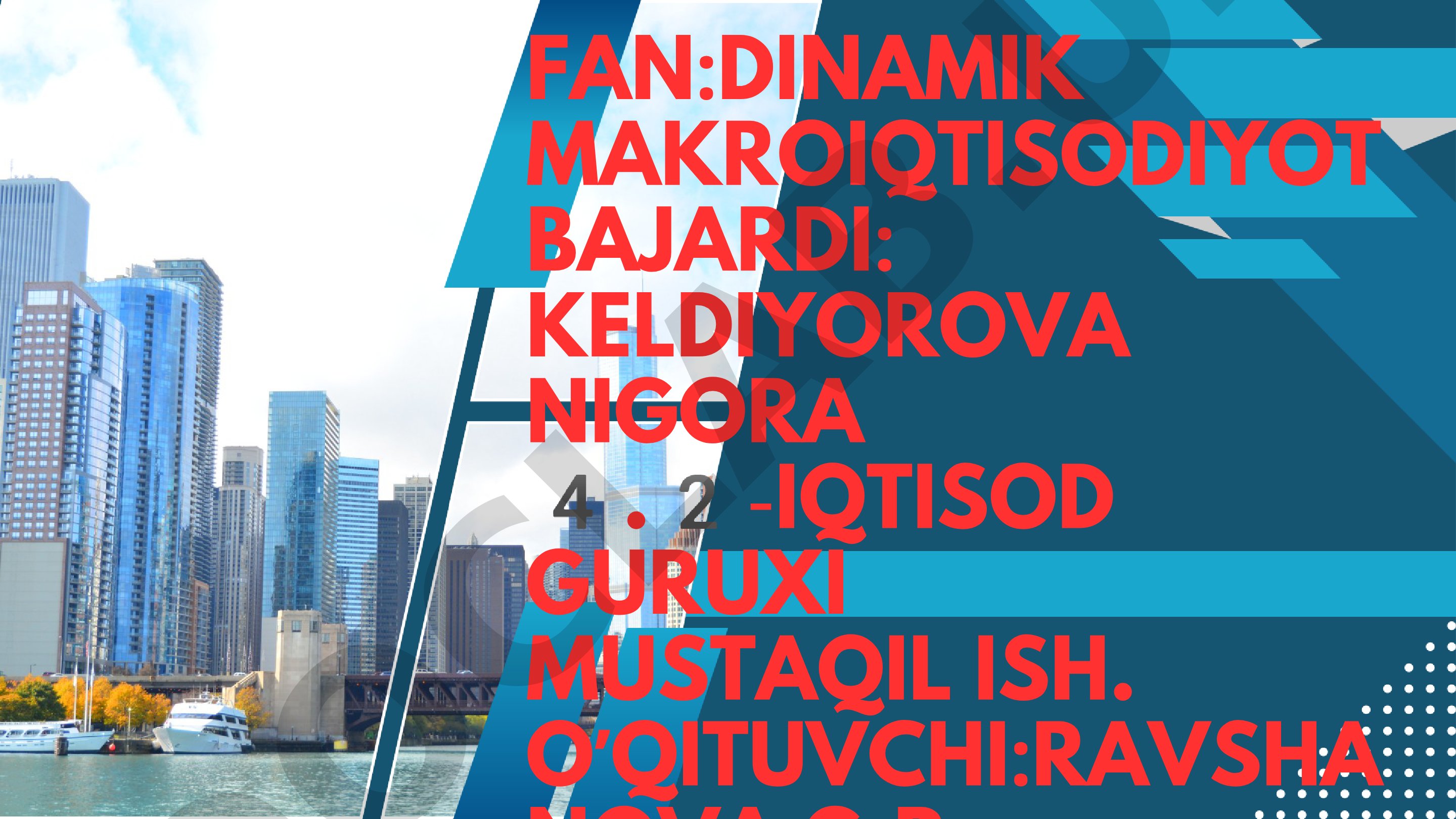 Makroiqtisodiy tahlilda real sektor