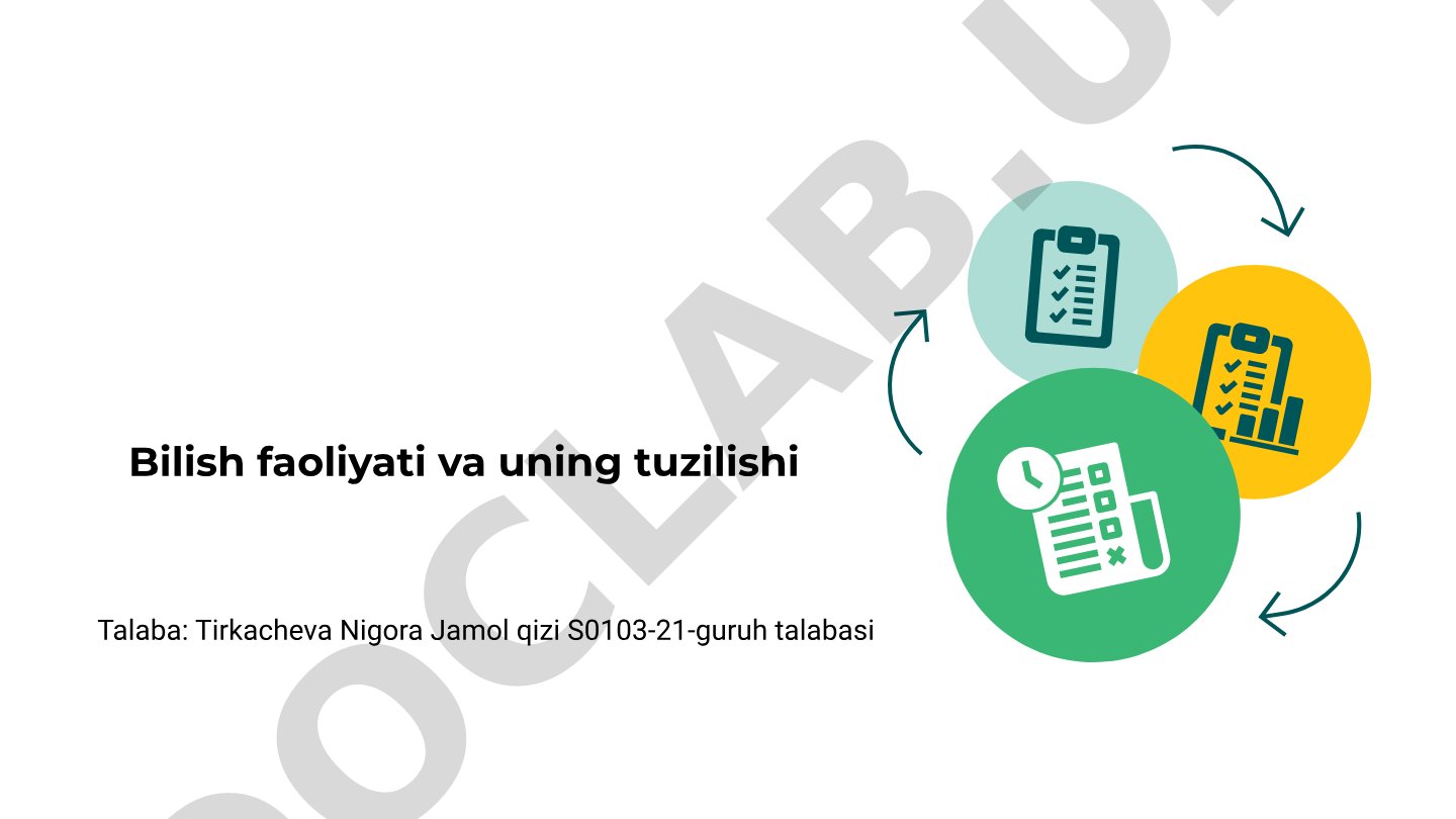 Bilish faoliyati va uning tuzilishi
