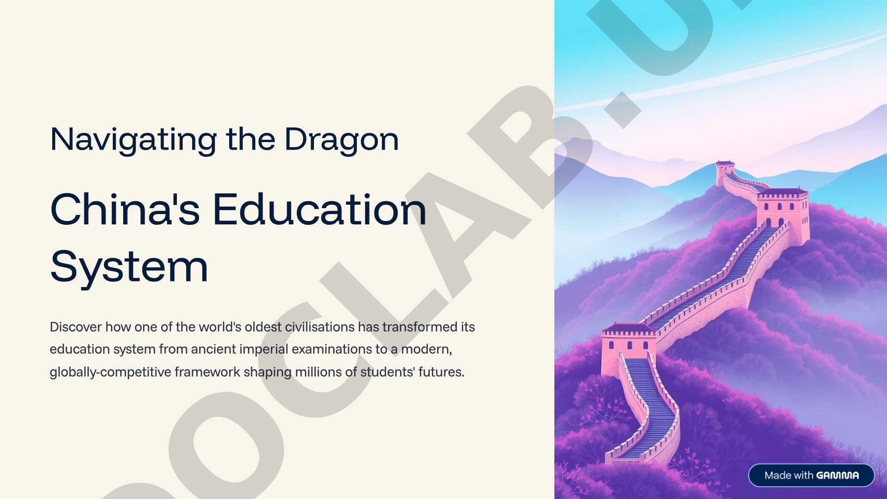 Navigating the Dragon China's Education System