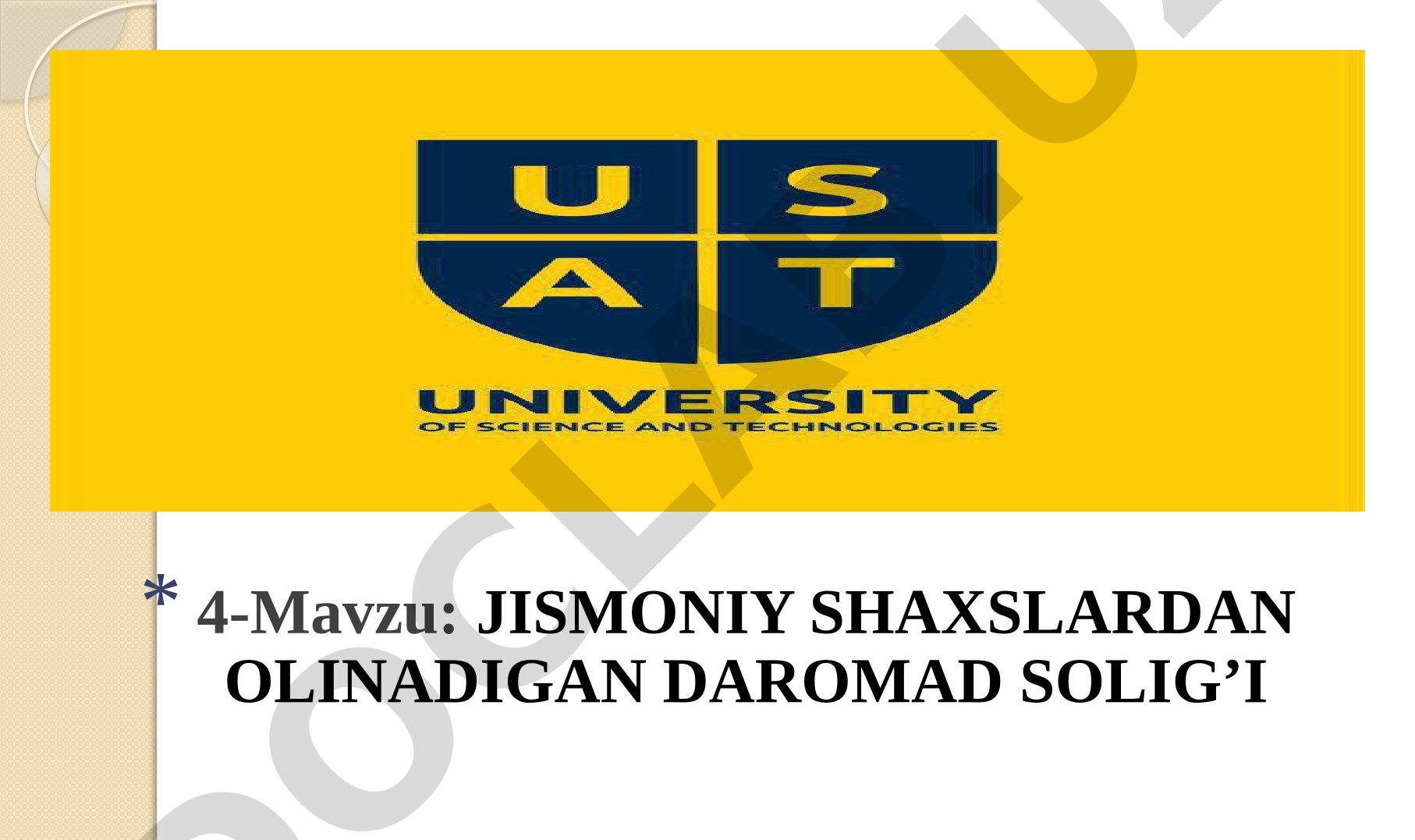 Jismoniy shaxslardan olinadigan daromad solig'i