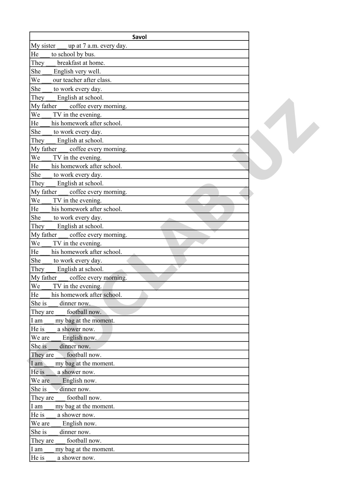 English grammar fill-in-the-blank exercise