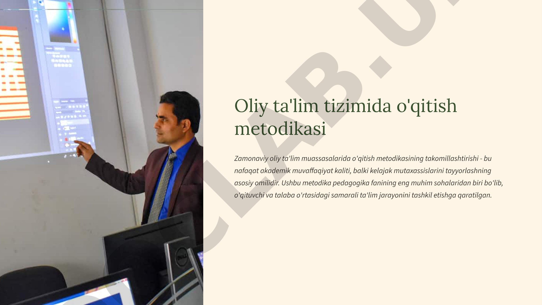 Oliy ta'lim tizimida o'qitish metodikasi