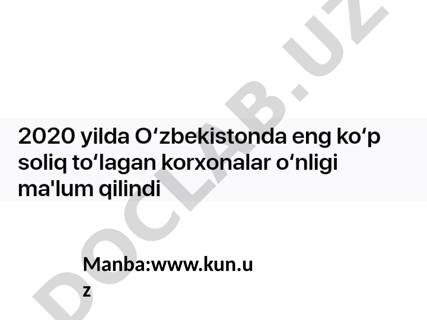 Kun.uz saytidagi yangiliklar