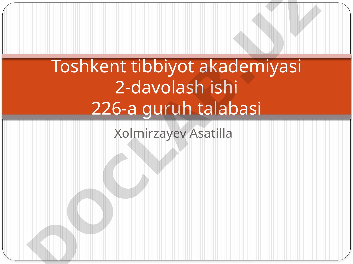 Tibbiyotdo DNK rekombinantlarning qo’llanilishi