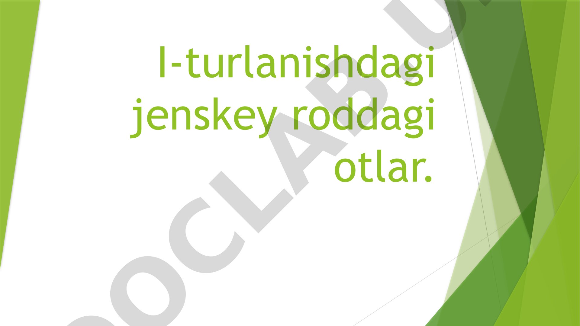 I-turlanishdagi jenskey roddagi otlar