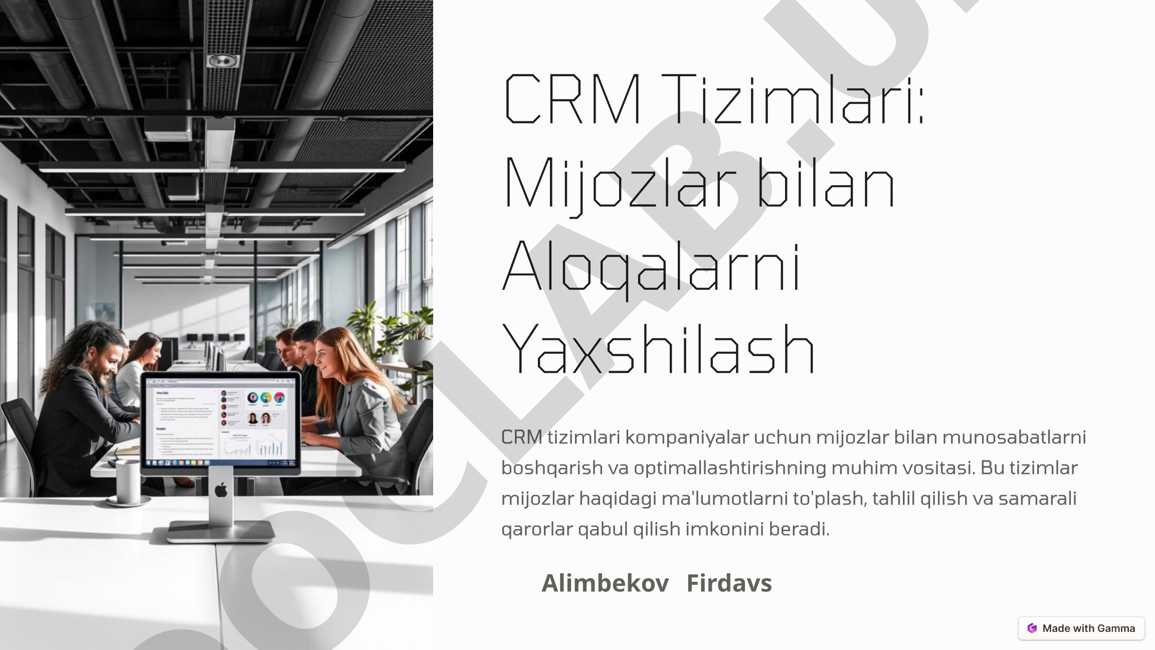 CRM Tizimlari: Mijozlar bilan Aloqalarni Yaxshilash