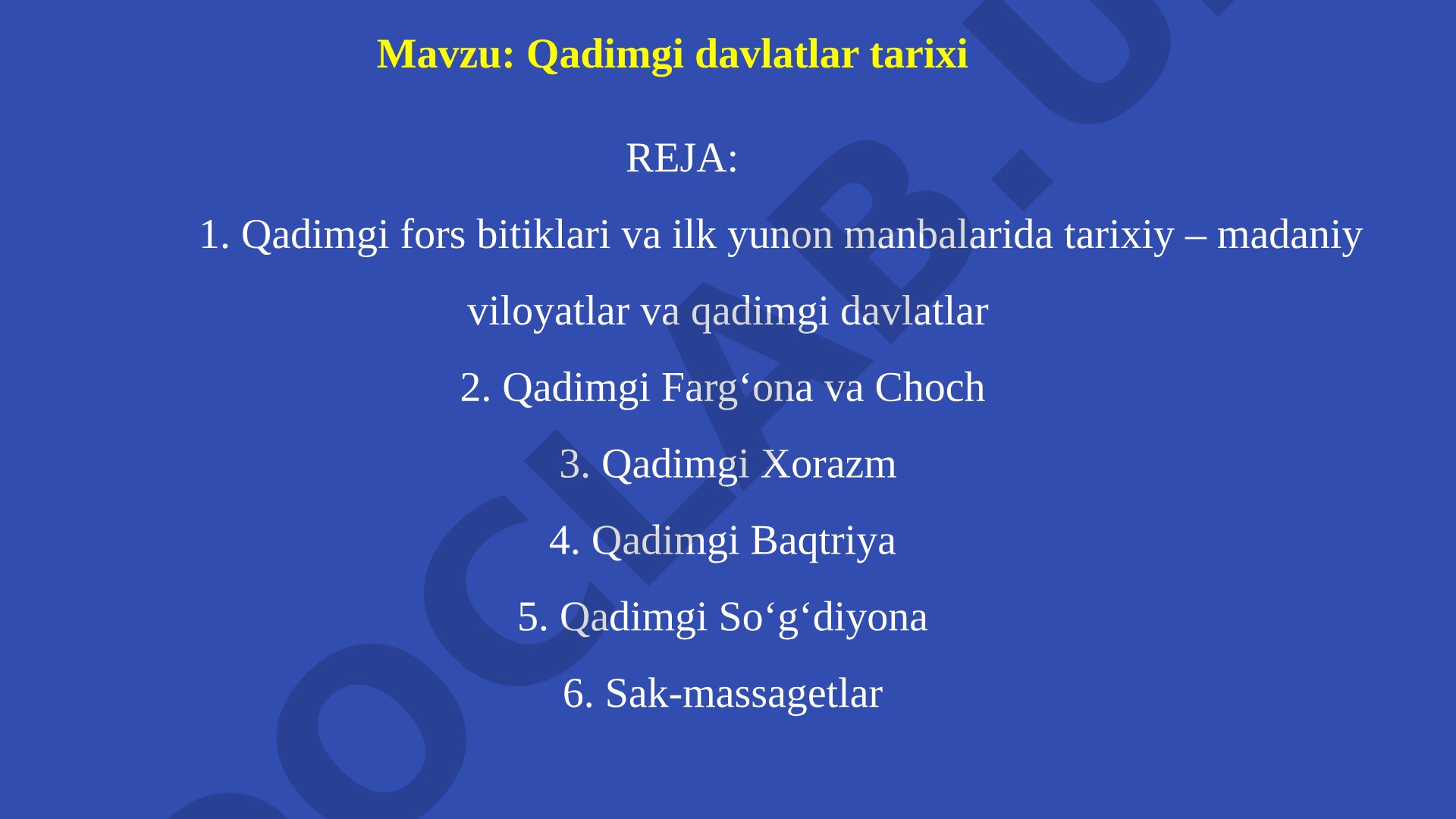 Qadimgi davlatlar tarixi