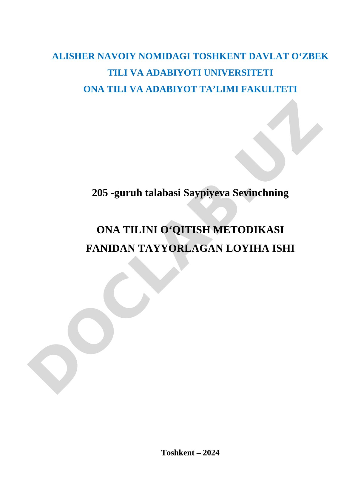 Ona tilini o'qitish metodikasi fanining tarixiy taraqqiyoti