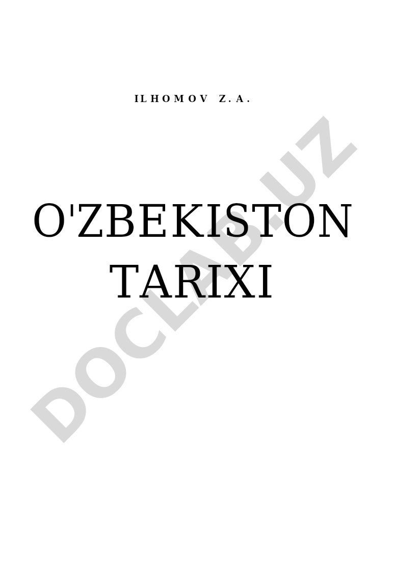 O'zbekiston tarixi (XVI-XX asr boshlari)