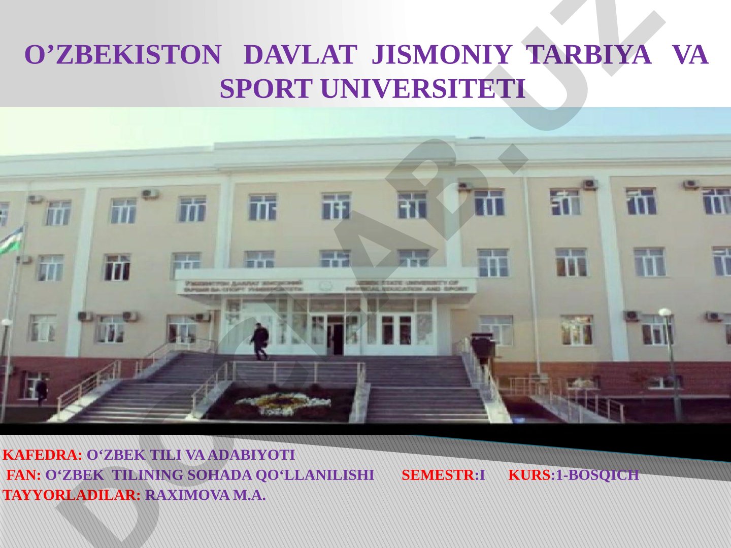 Jismoniy tarbiya va sportga oid atamalarni o‘qitishda multimedia vositalaridan foydalanish