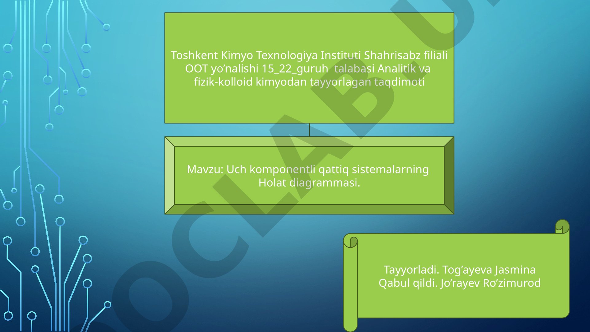Uch komponentli qattiq sistemalarning Holat diagrammasi
