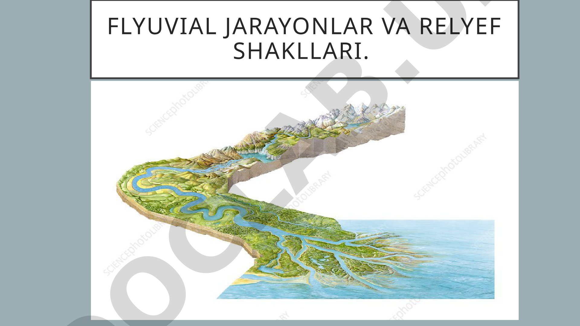 Flyuvial jarayonlar va relyef shakllari