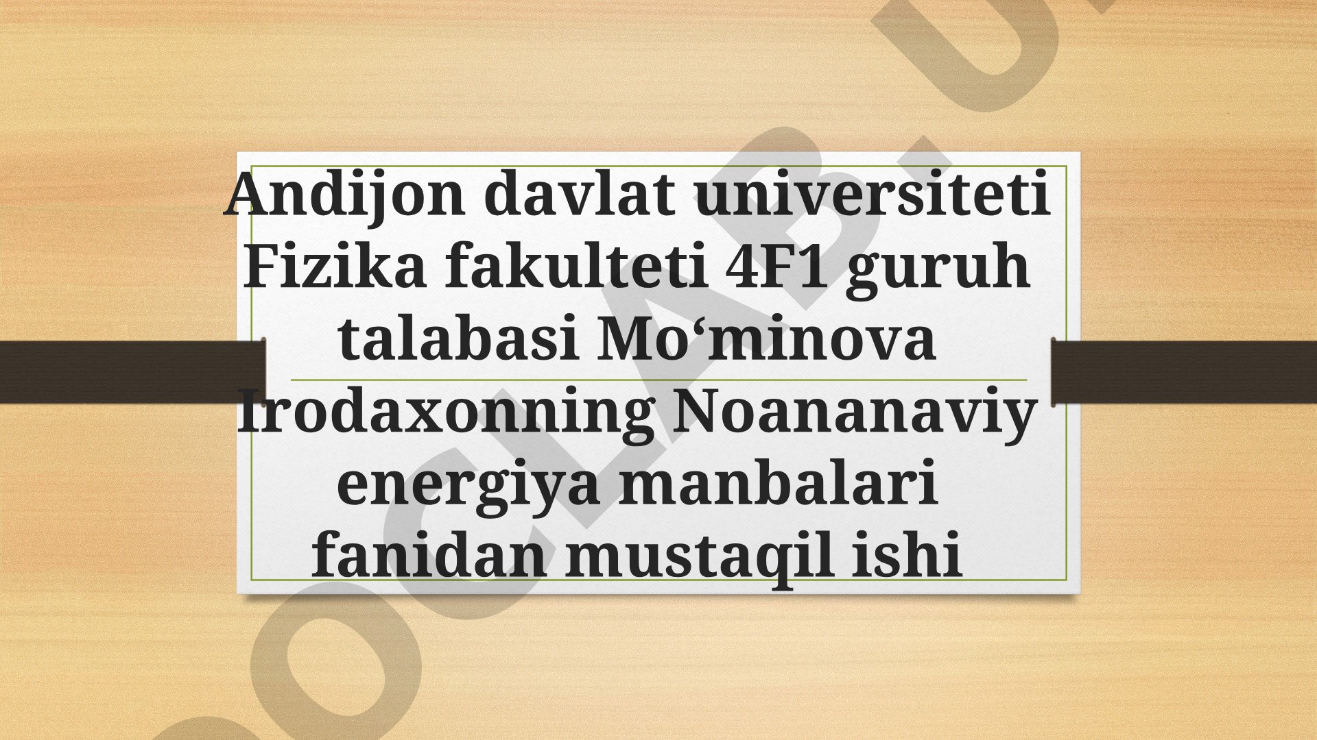 Qayta tiklanuvchi energiya manbalari