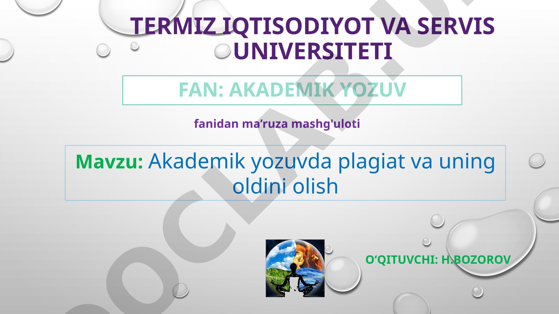 Akademik yozuvda plagiat va uning oldini olish
