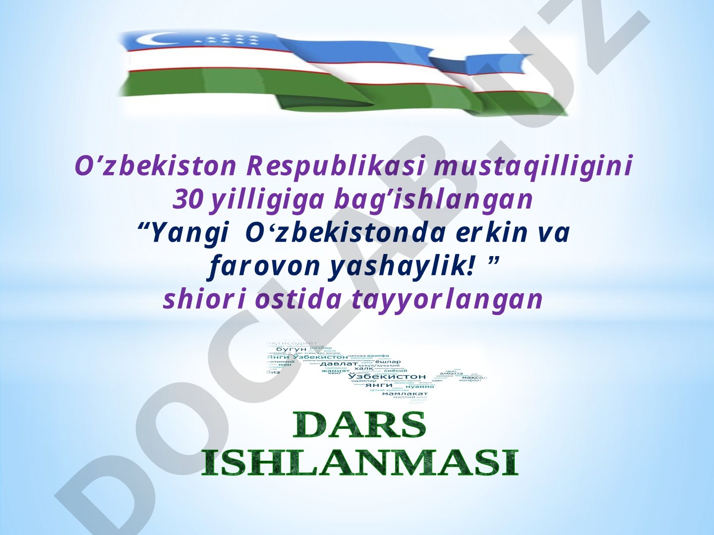 Yangi O'zbekistonda erkin va farovon yashaylik